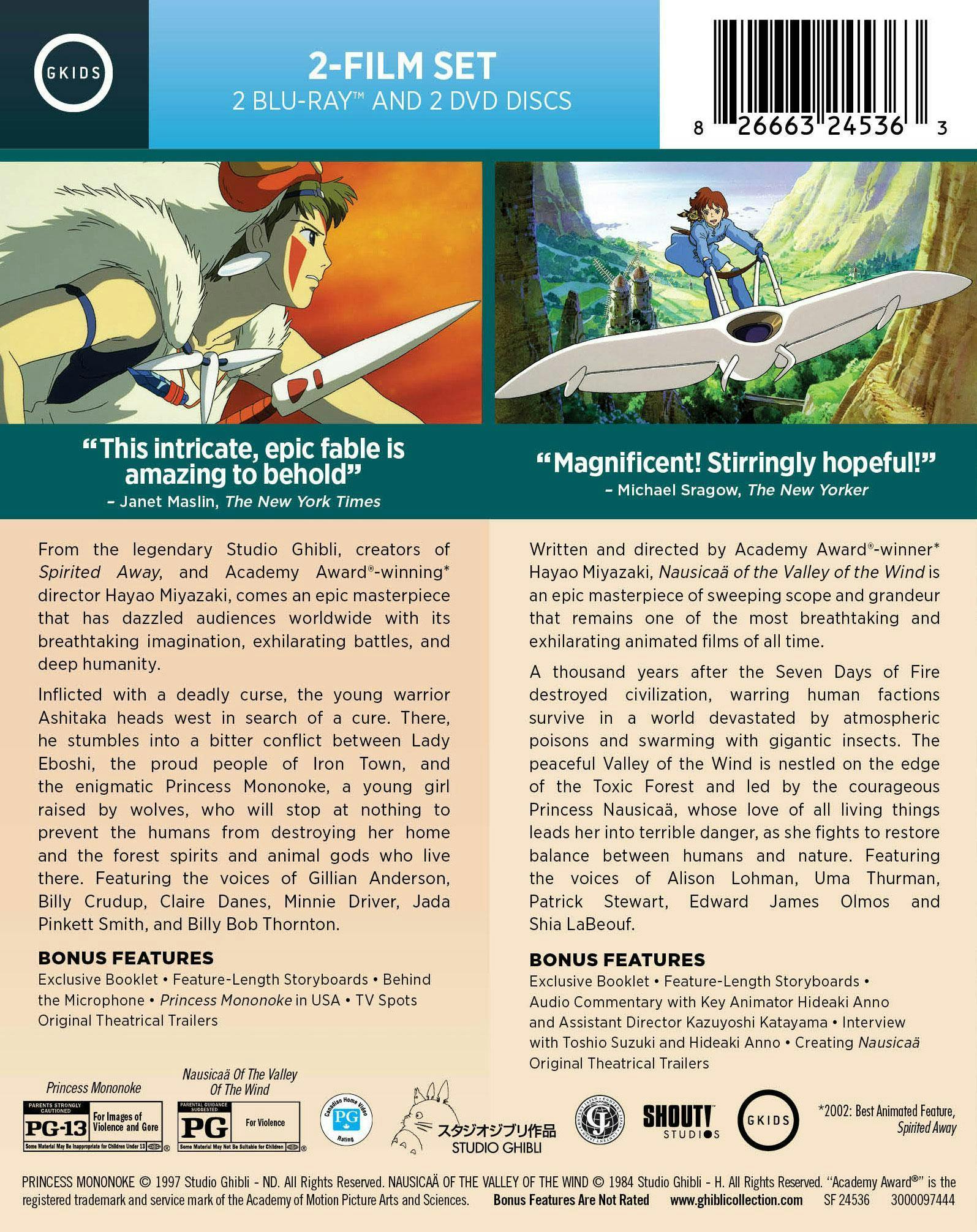 Princess Mononoke / Nausicaa of Valley of the Wind 2-Film Set [Blu-ray] - Image 3