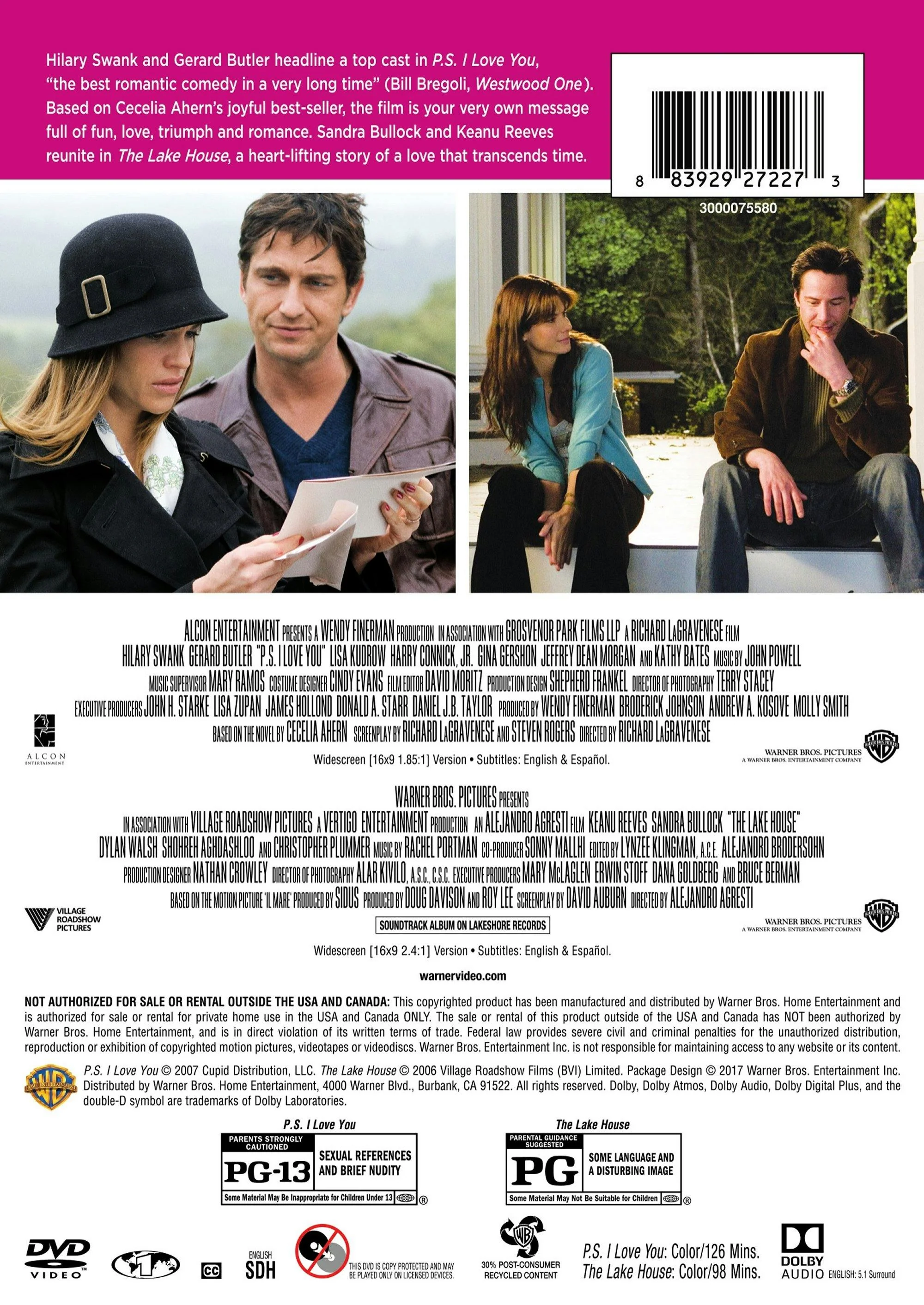 P.S. I Love You/The Lake House (DVD Double Feature) [DVD] - Image 2