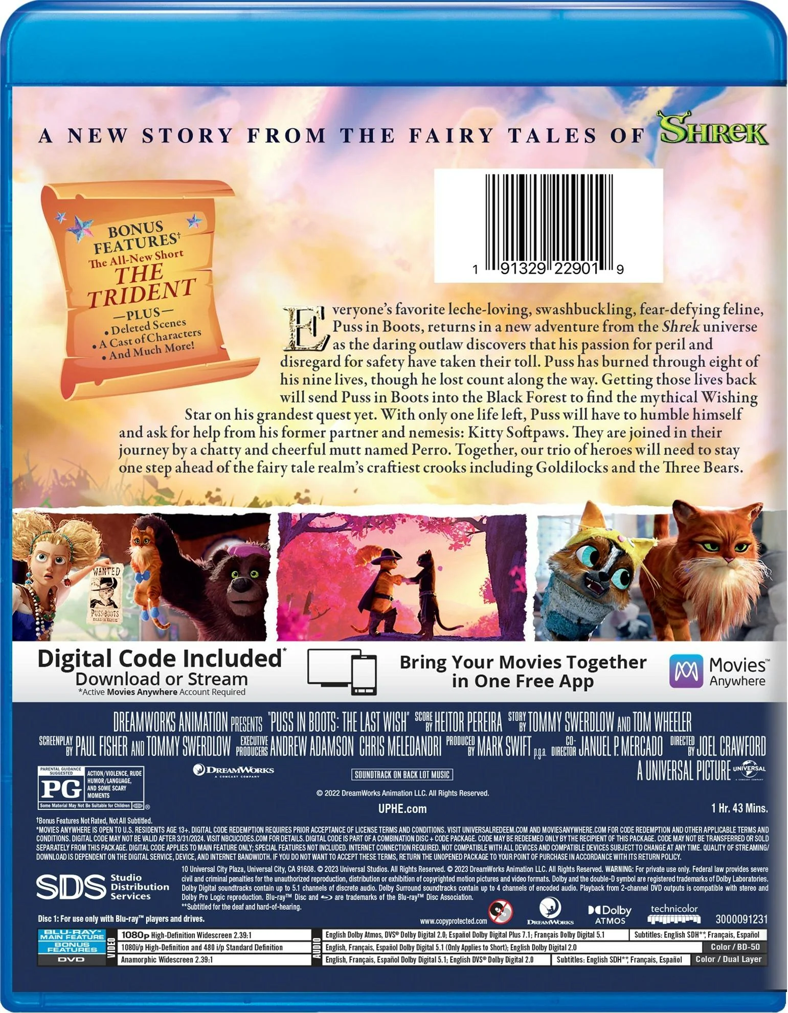 Puss in Boots: The Last Wish (with DVD) [Blu-ray] - Image 2