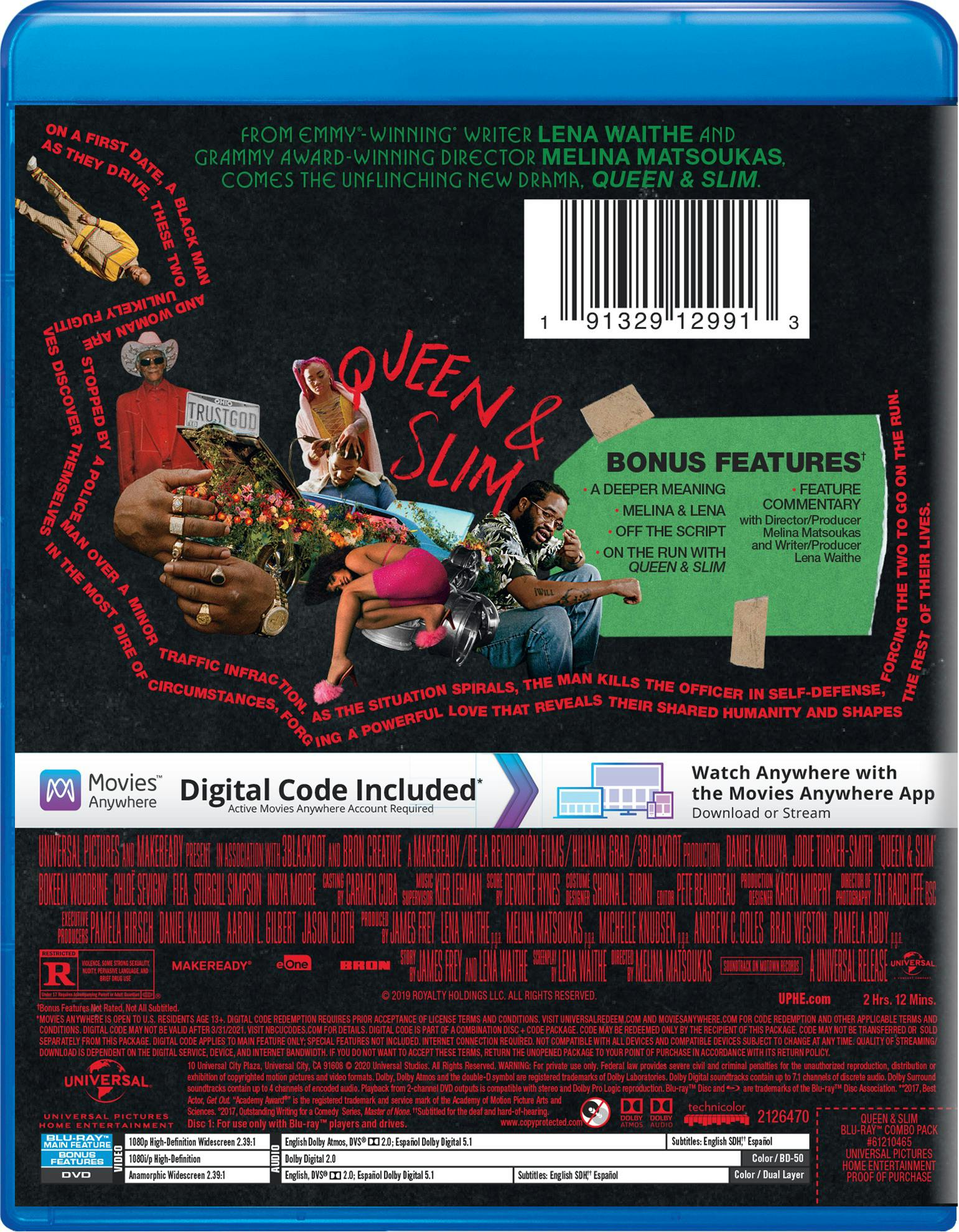 Queen & Slim (DVD + Digital) [Blu-ray] - Image 2