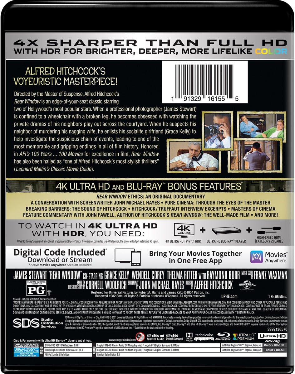 Rear Window (4K Ultra HD + Blu-ray) [UHD] - Image 2