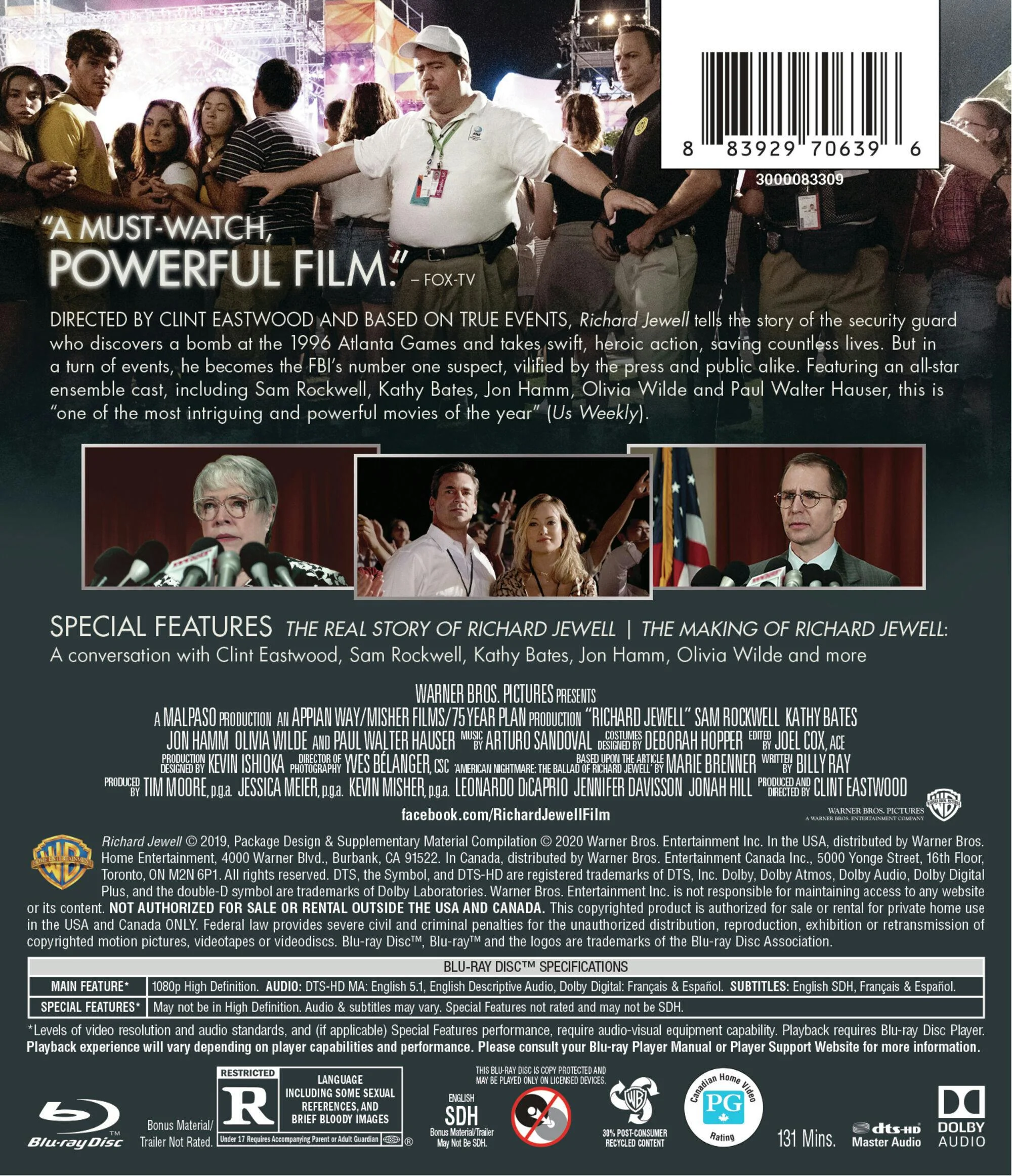Richard Jewell (Blu-ray + Digital Copy) [Blu-ray] - Image 2