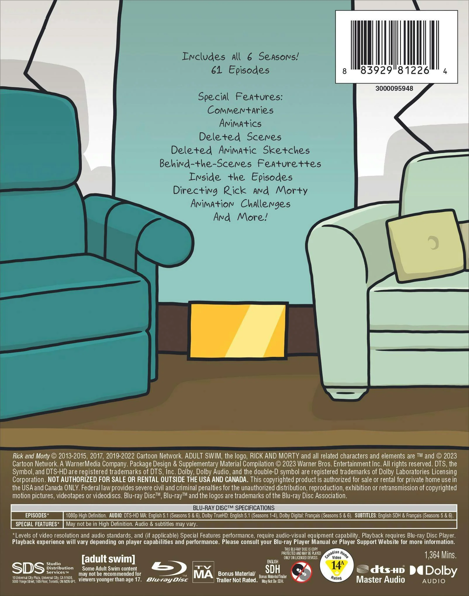 Rick and Morty: Seasons 1-6 (Box Set) [Blu-ray] - Image 3