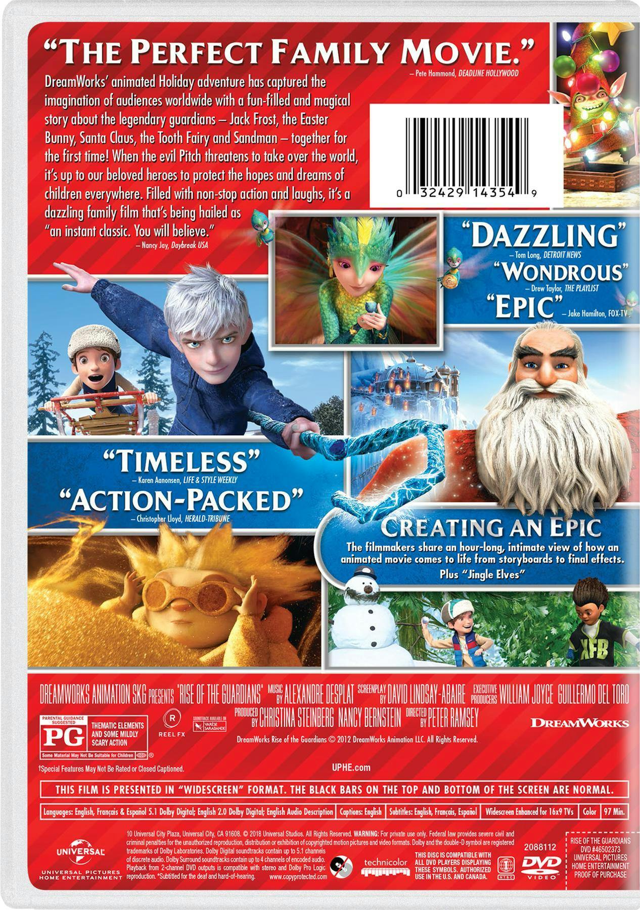 Rise of the Guardians (Holiday Art) [DVD] - Image 2