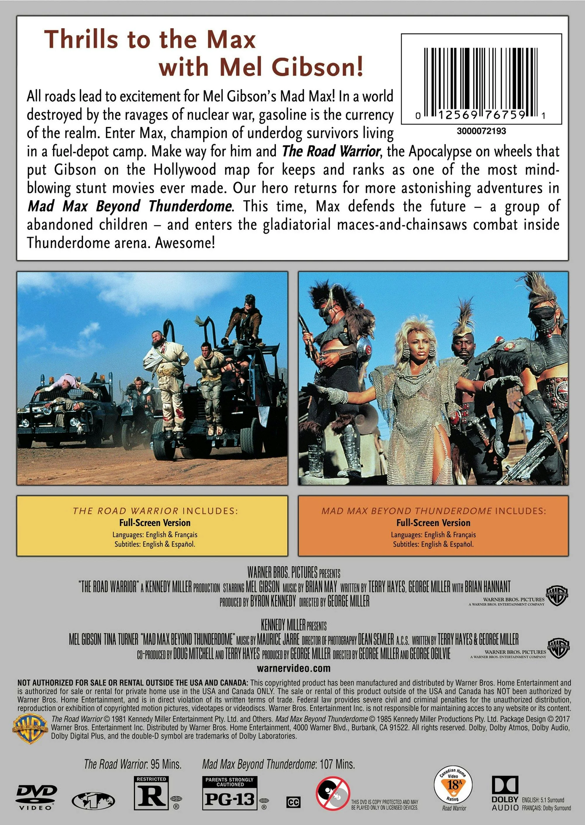 Mad Max - The Road Warrior/Mad Max - Beyond Thunderdome (DVD Double Feature) [DVD] - Image 3
