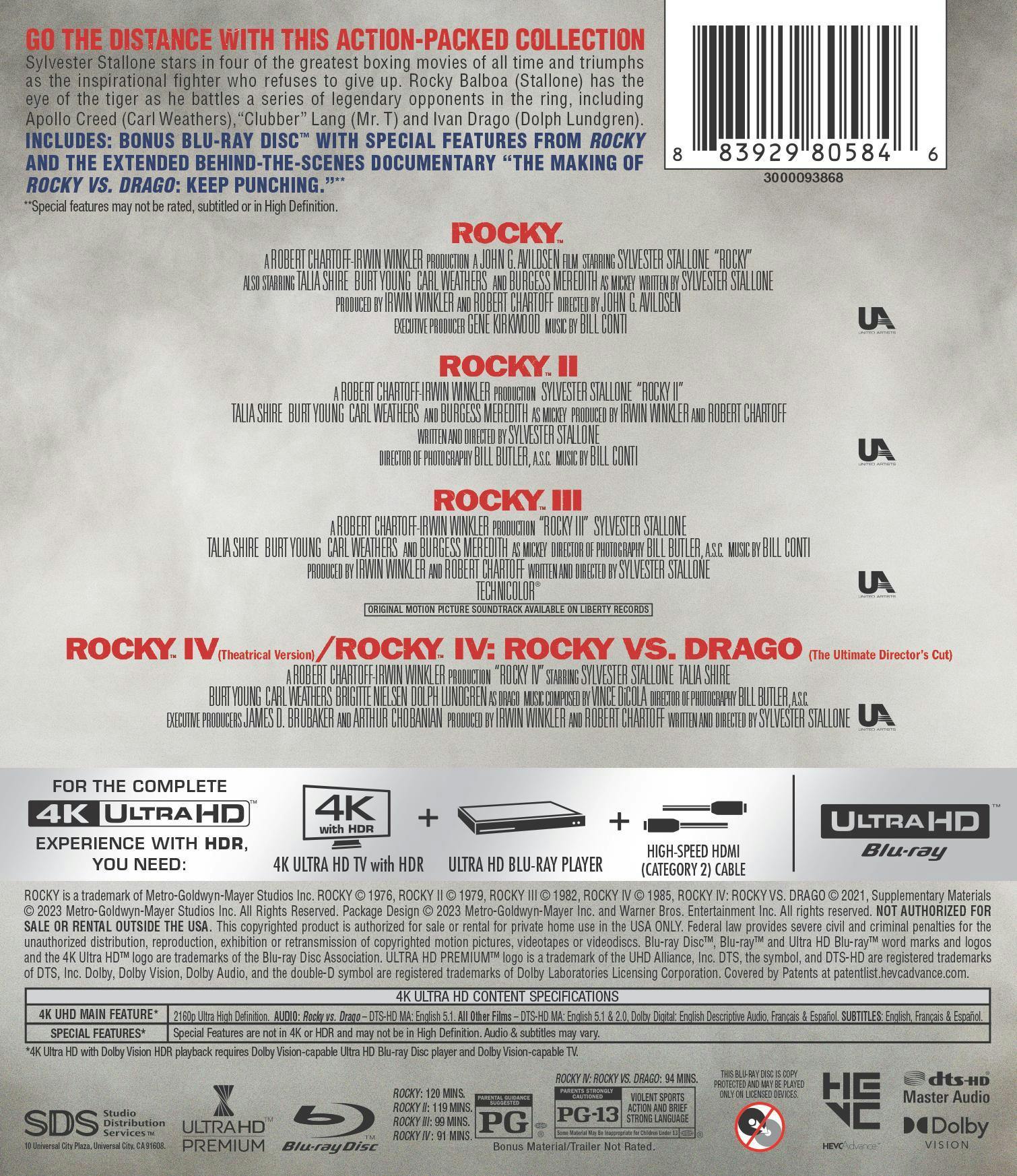 Rocky 4-Film I-IV Collection [UHD] - Image 3