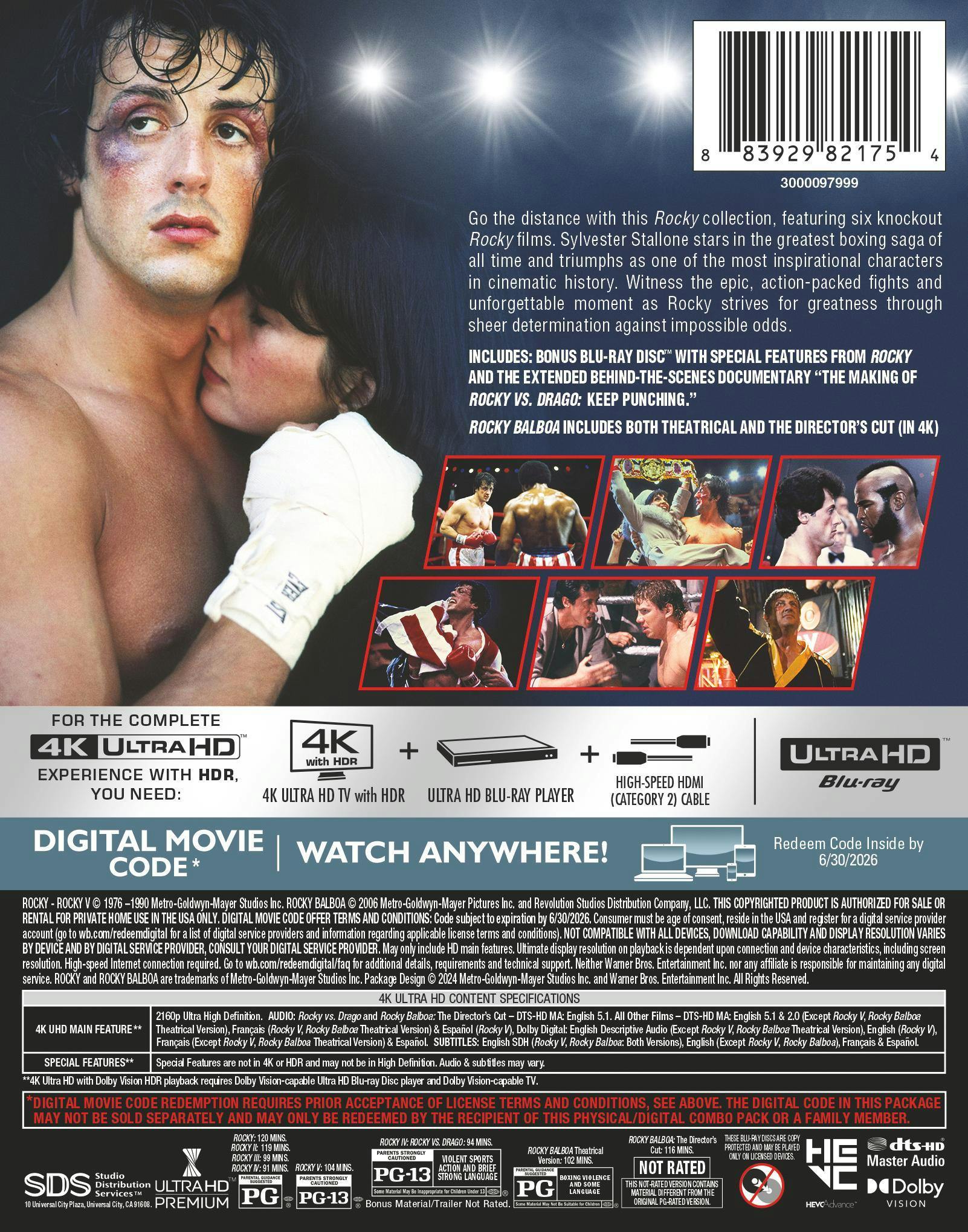 Rocky 6-Film Collection (4K Ultra HD) [UHD] - Image 3