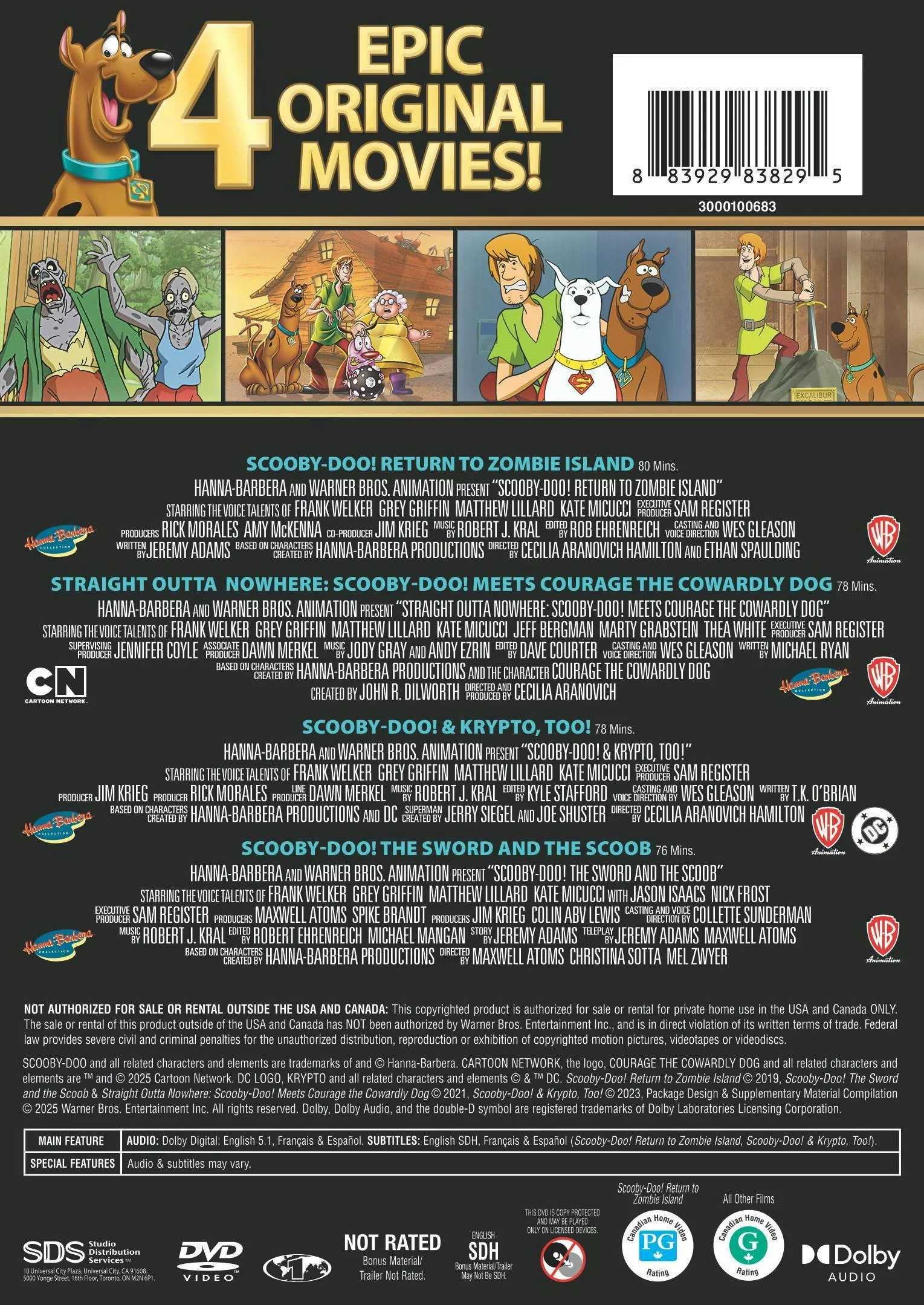 Scooby Doo 4-Film Collection [DVD] - Image 3
