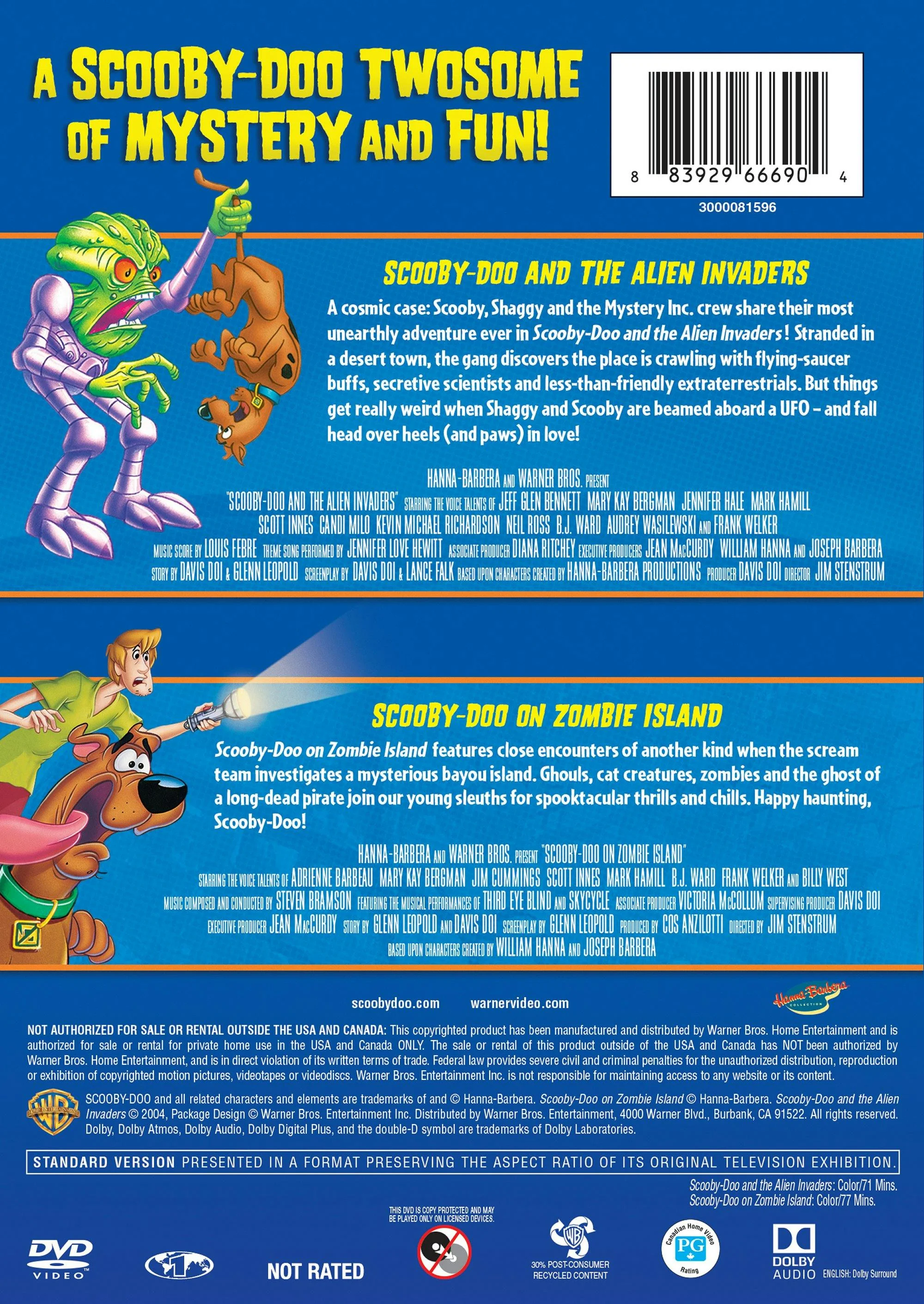 Scooby-Doo and the Alien Invaders/Scooby-Doo On Zombie Island (DVD Double Feature) [DVD] - Image 2