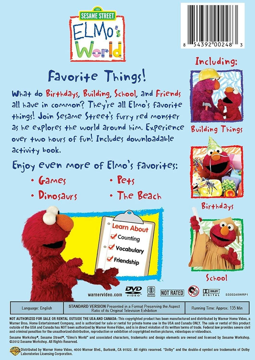 Sesame Street: Elmo's World - Favorite Things! [DVD] - Image 2