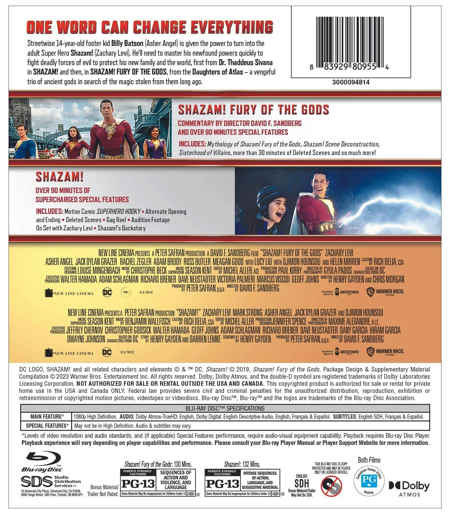 Shazam! 2-Film Collection (Blu-ray Double Feature) [Blu-ray] - Image 3