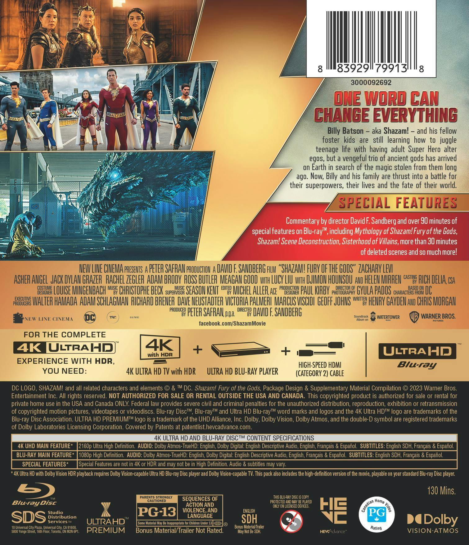 Shazam!: Fury of the Gods (4K Ultra HD + Blu-ray) [UHD] - Image 3