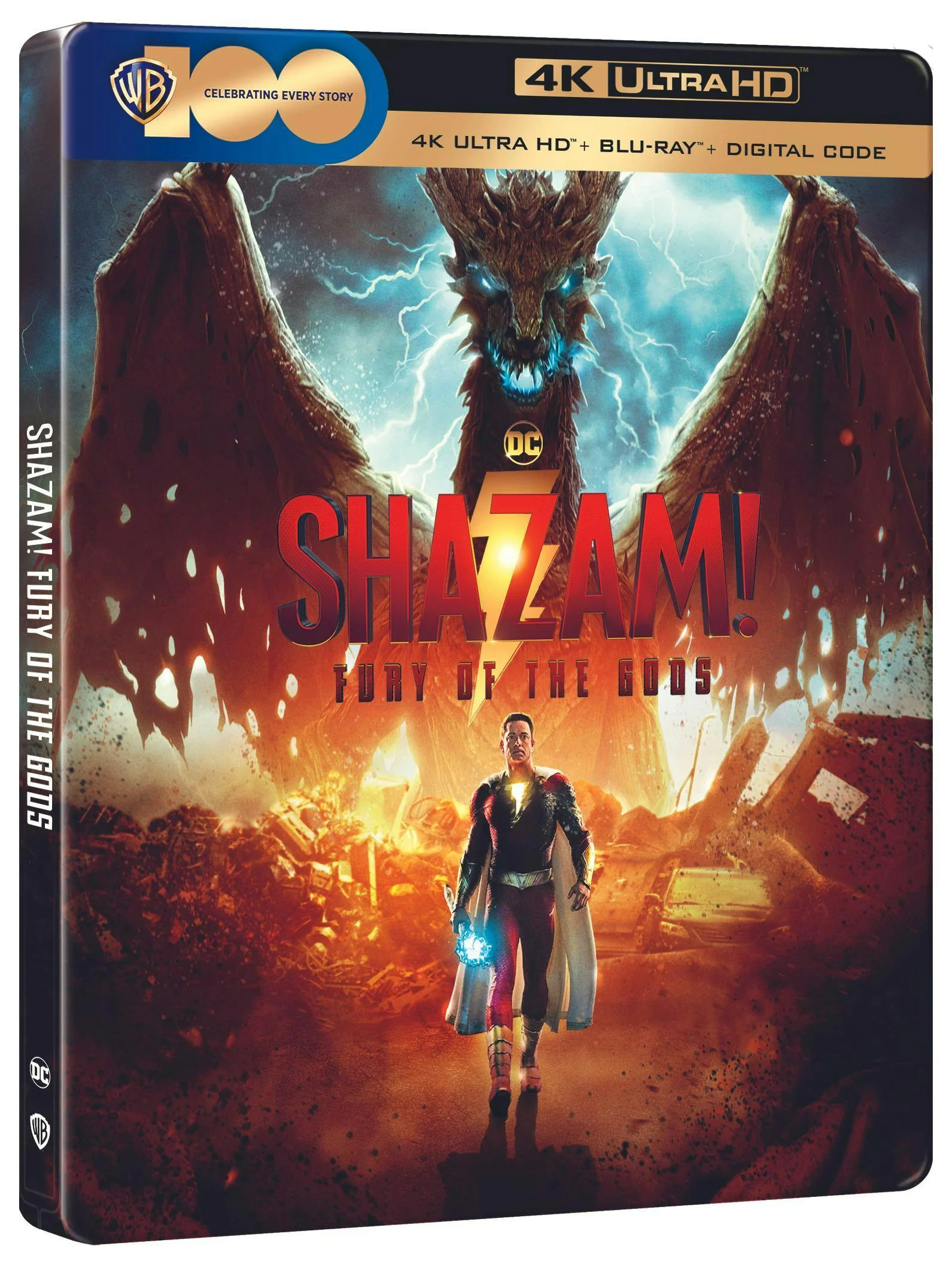 Shazam! Fury of the Gods (Limited Edition Steelbook 4K Ultra HD + Blu-ray + Digital) [UHD] - Image 2
