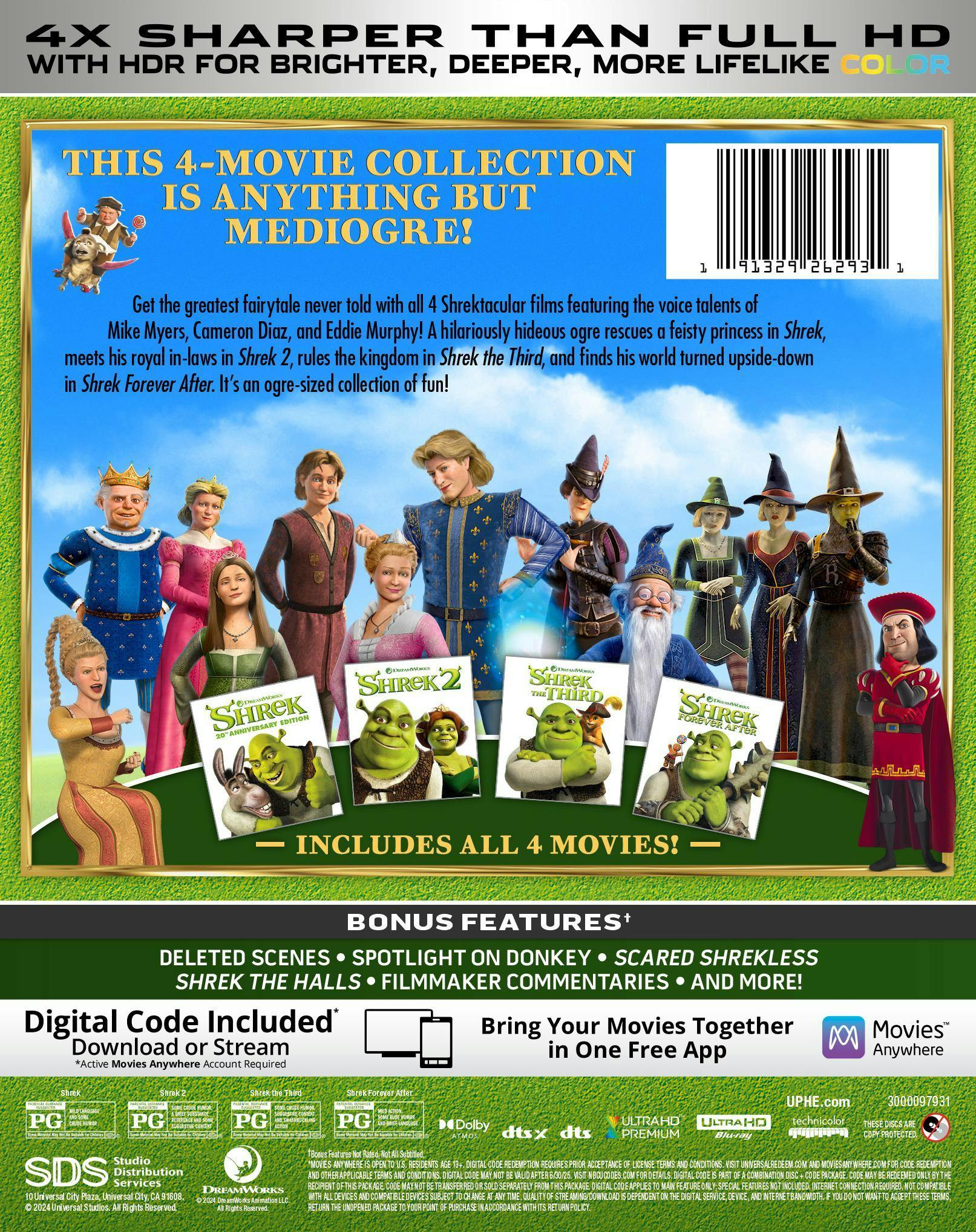 Shrek 4-Movie Collection - 4K Ultra HD + Digital (4K Ultra HD) [UHD] - Image 3