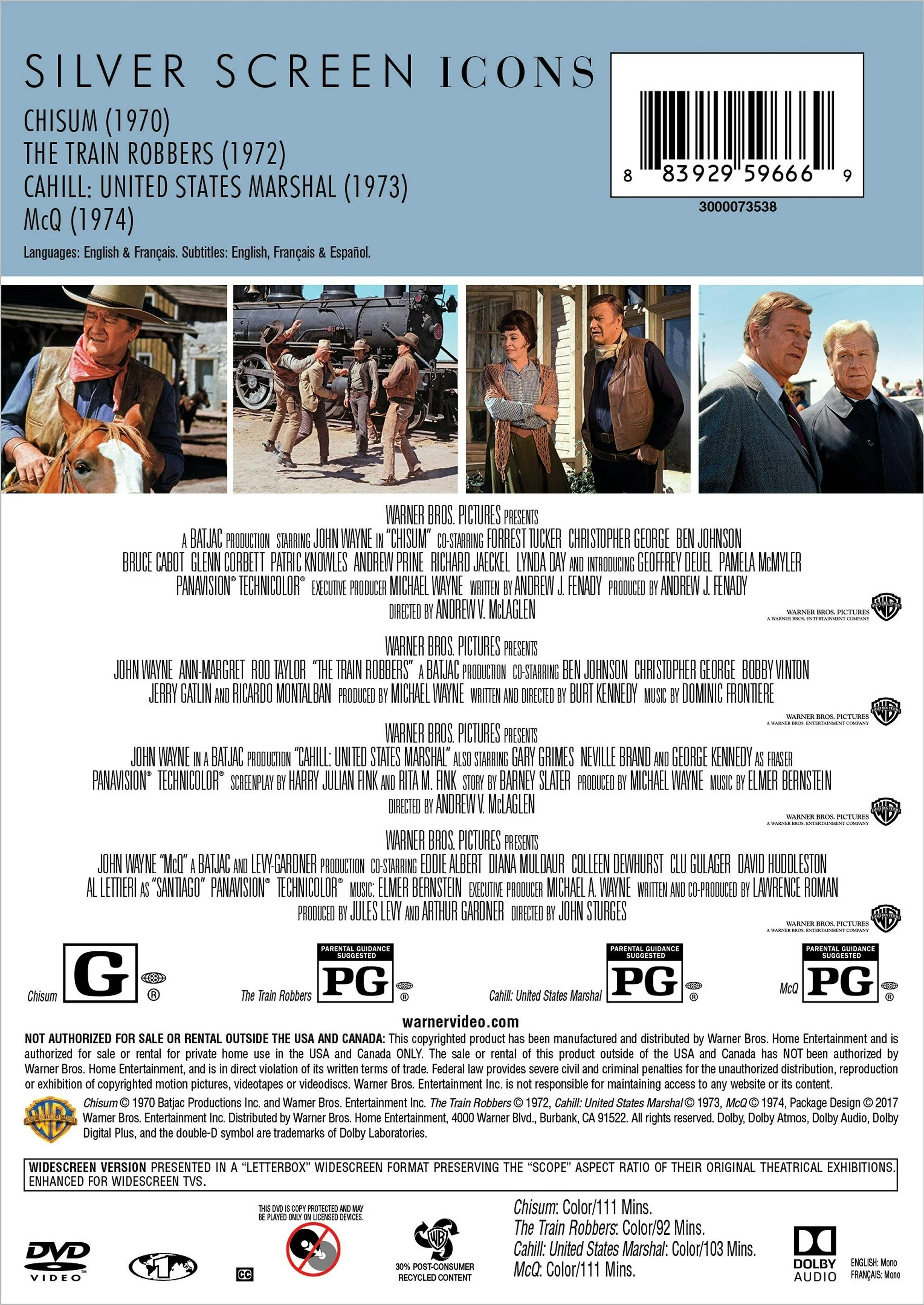 Silver Screen Icons: John Wayne Action (DVD New Box Art) [DVD] - Image 3