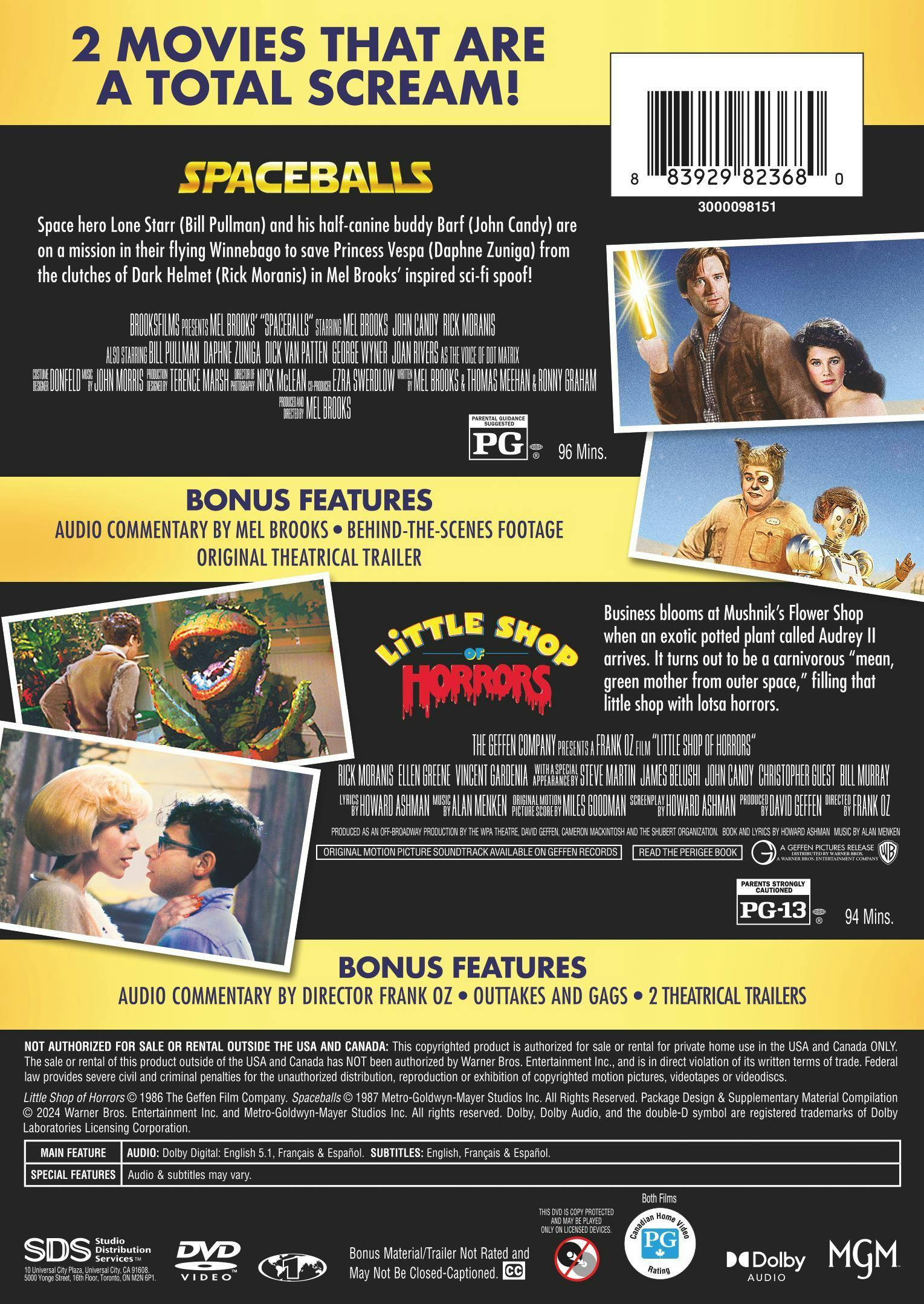Spaceballs / Little Shop of Horrors 2-Film Collection [DVD] - Image 3