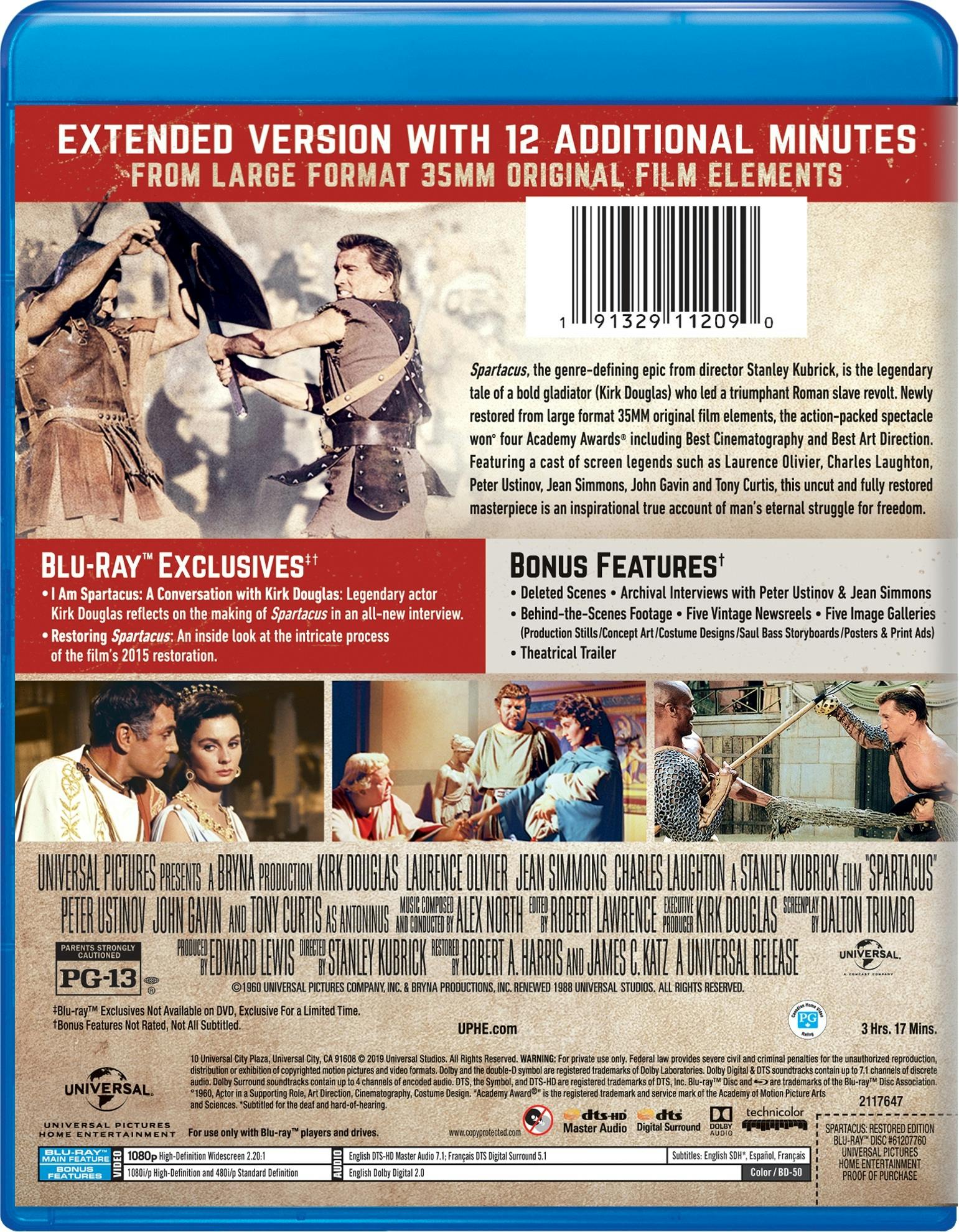 Spartacus (Restored) [Blu-ray] - Image 2