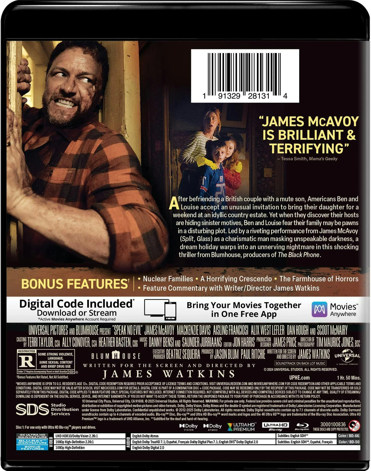 Speak No Evil - 4K Ultra HD + Blu-ray + Digital (4K Ultra HD + Blu-ray + Digital) [UHD] - Image 3