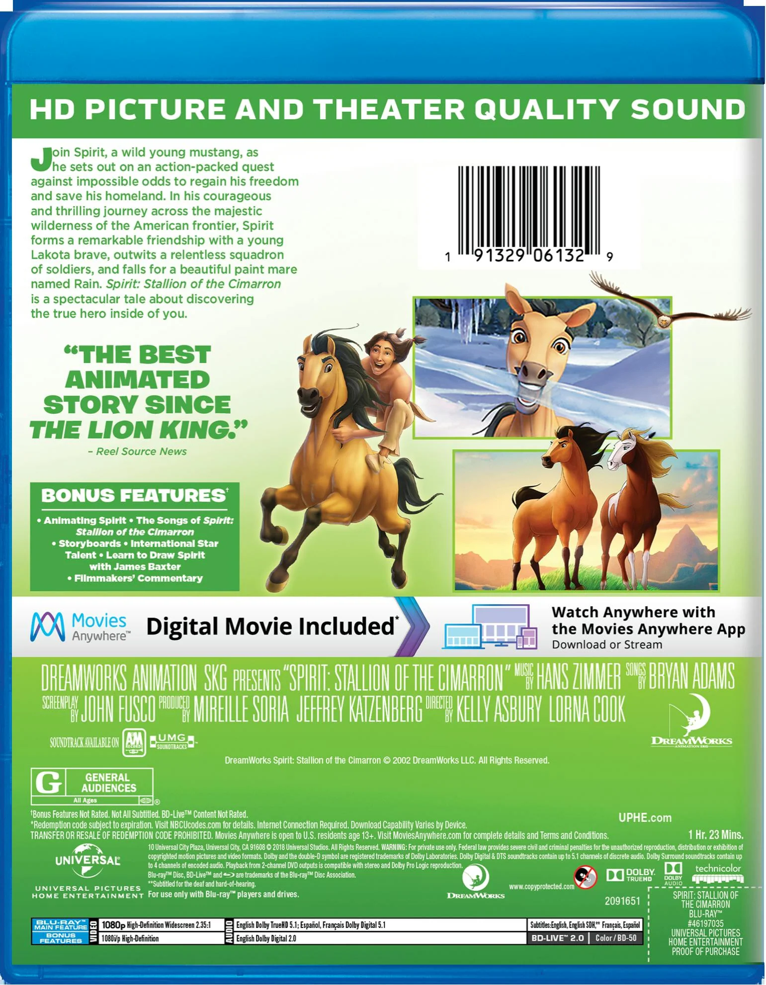 Spirit - Stallion of the Cimarron (Blu-ray New Box Art) [Blu-ray] - Image 2