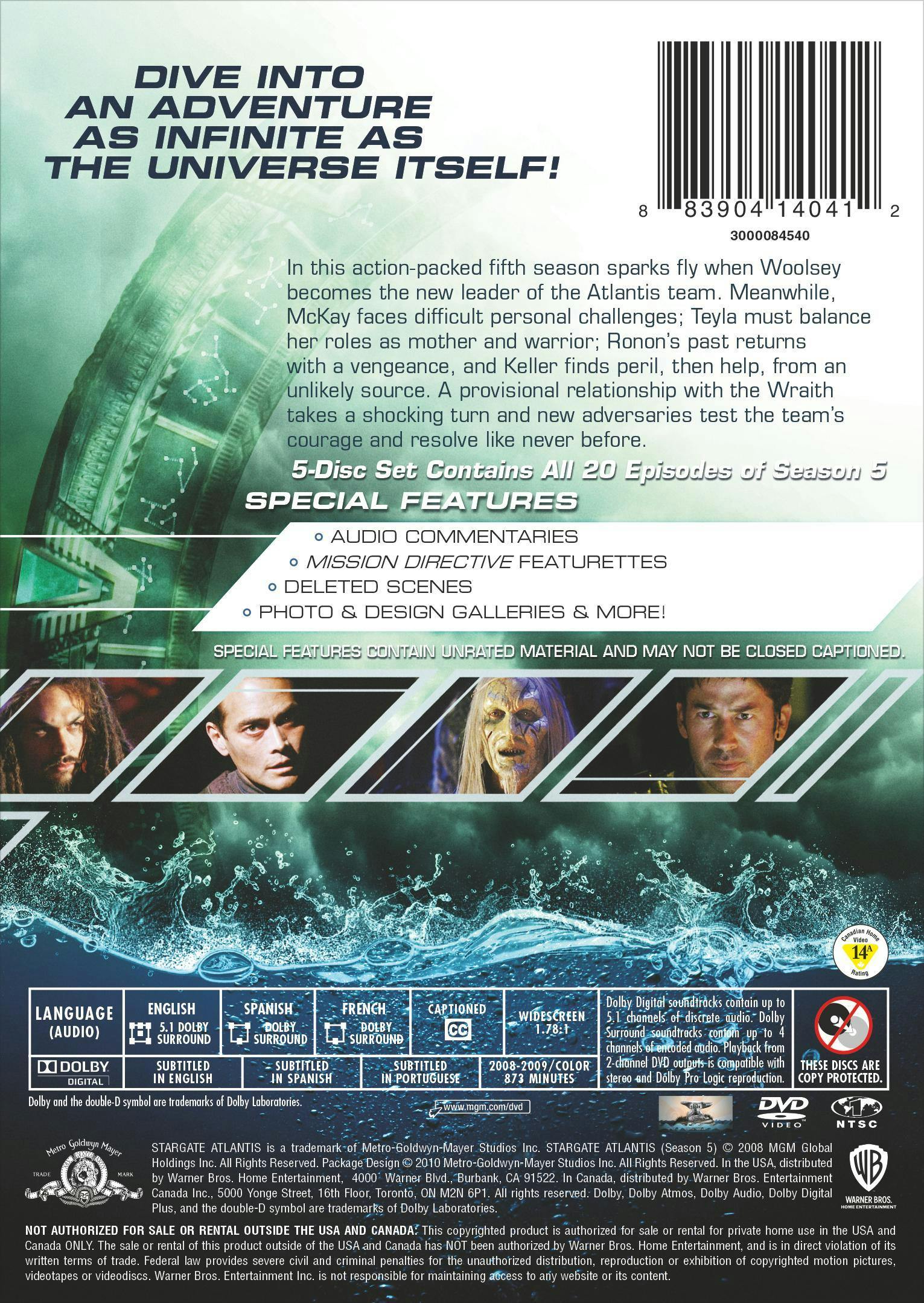 Stargate Atlantis: The Complete Fifth Season (DVD New Box Art) [DVD] - Image 3