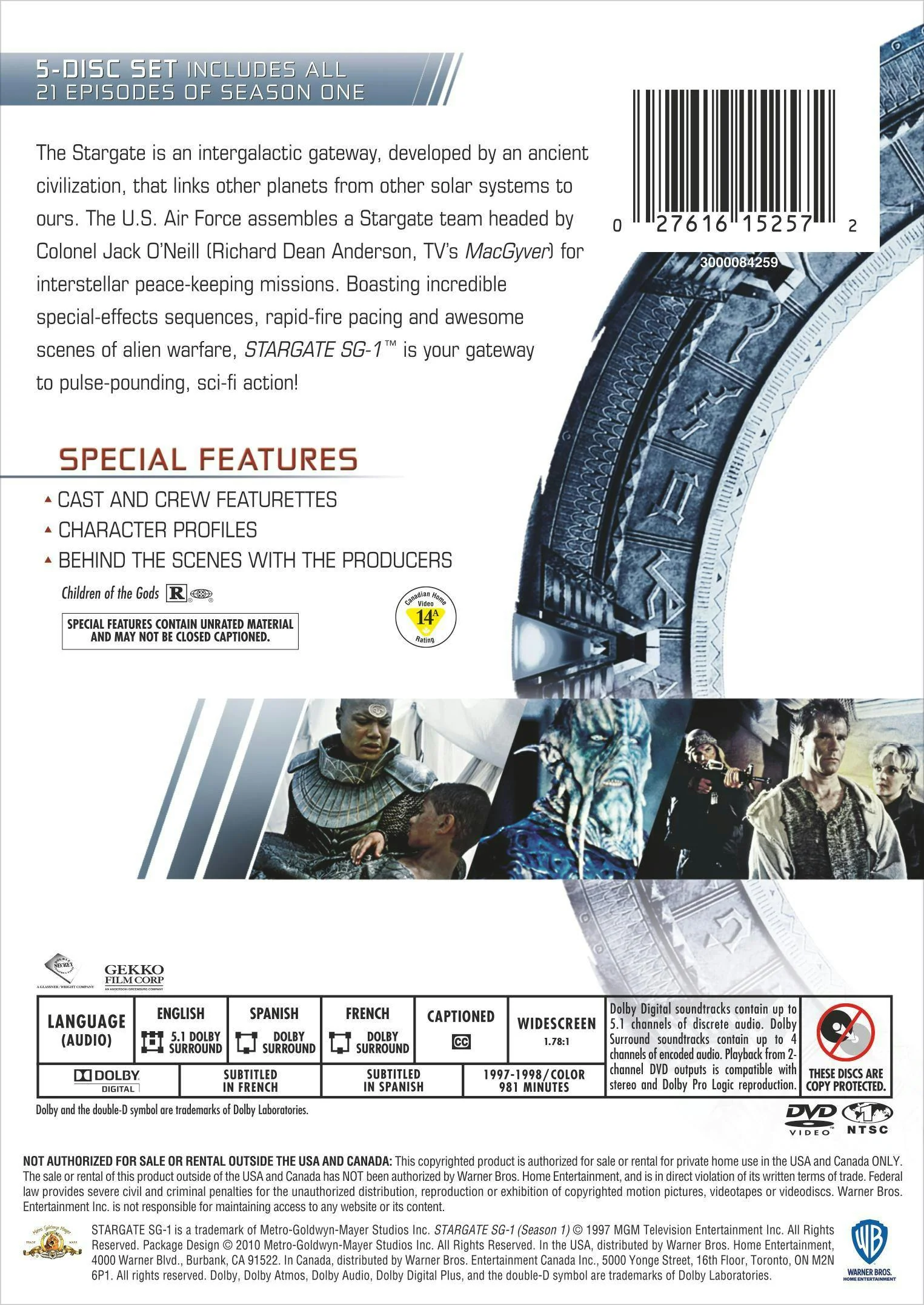Stargate SG1: Season 1 (DVD New Box Art) [DVD] - Image 3