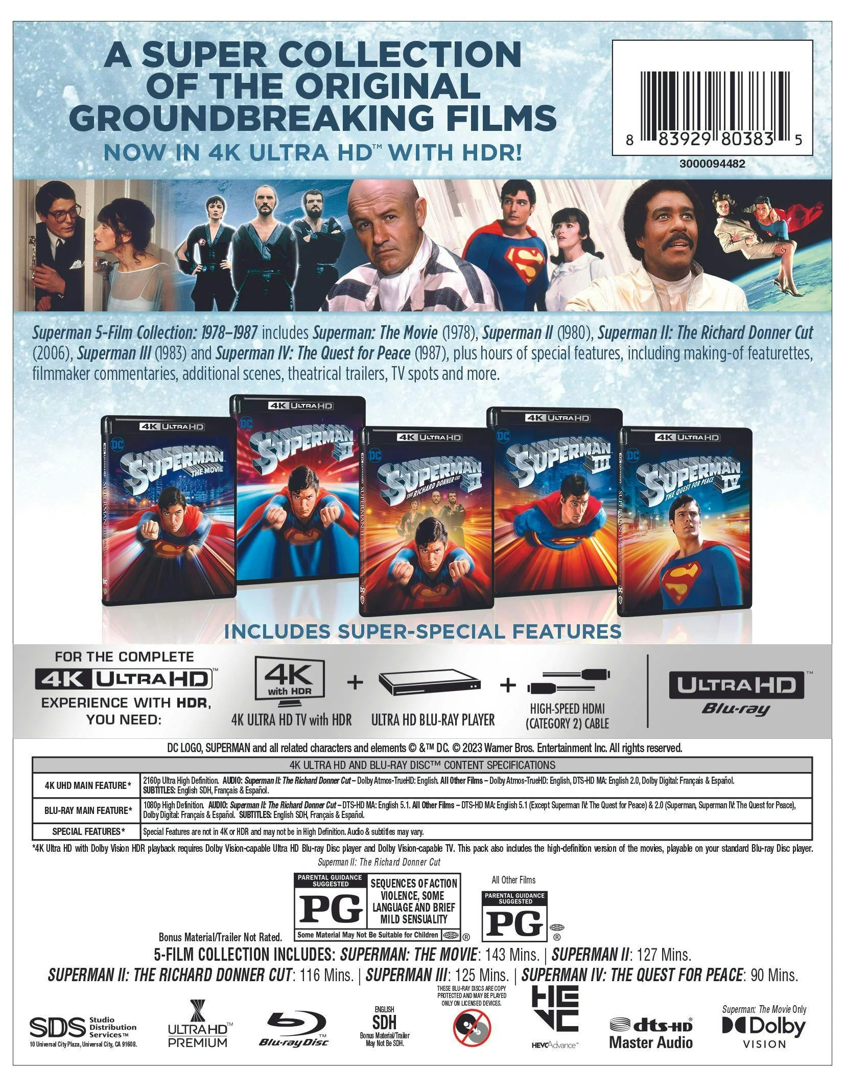Superman 5-Film Collection (4K Ultra HD + Blu-ray) [UHD] - Image 3