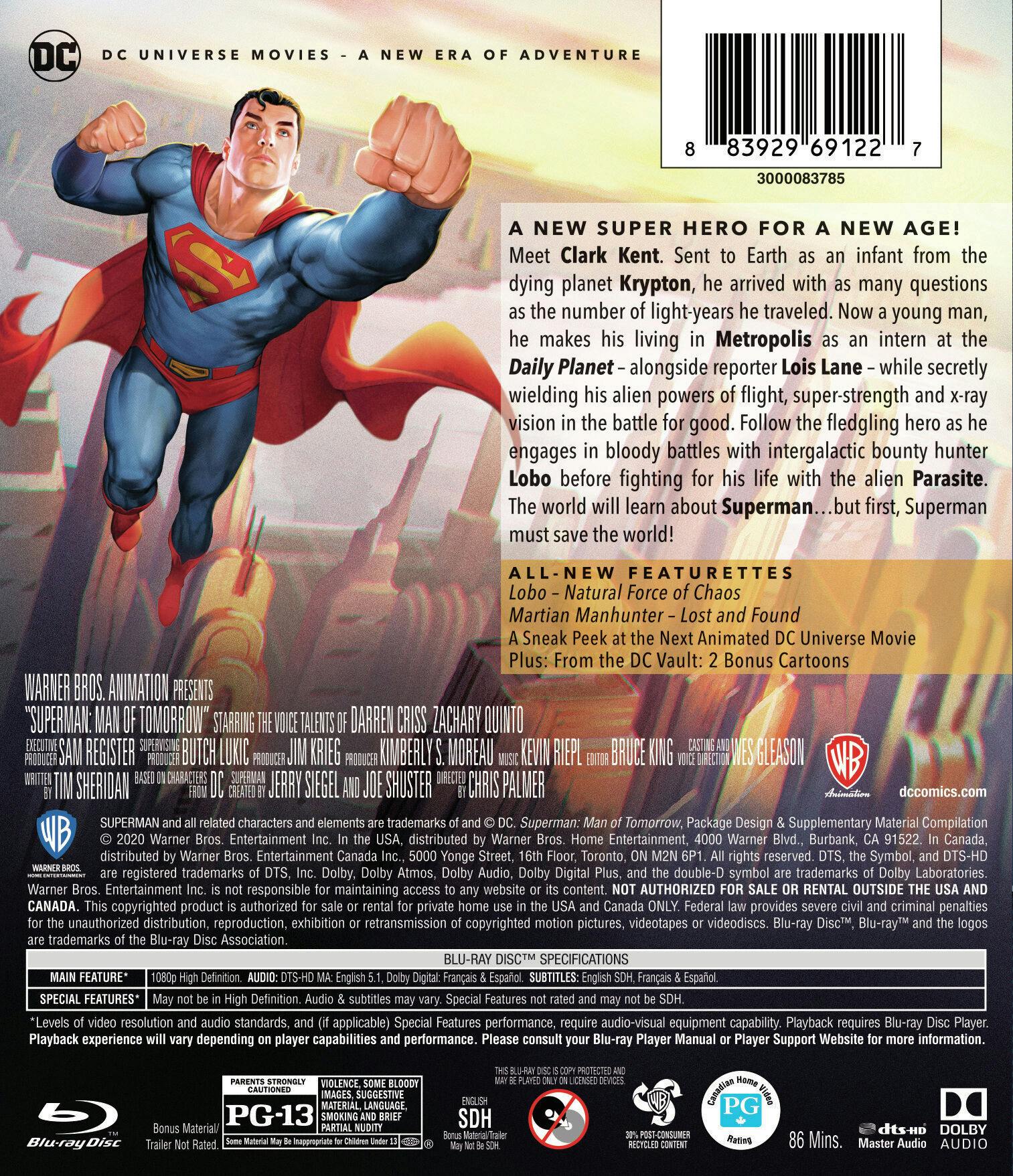 Superman: Man of Tomorrow (with DVD) [Blu-ray] - Image 2