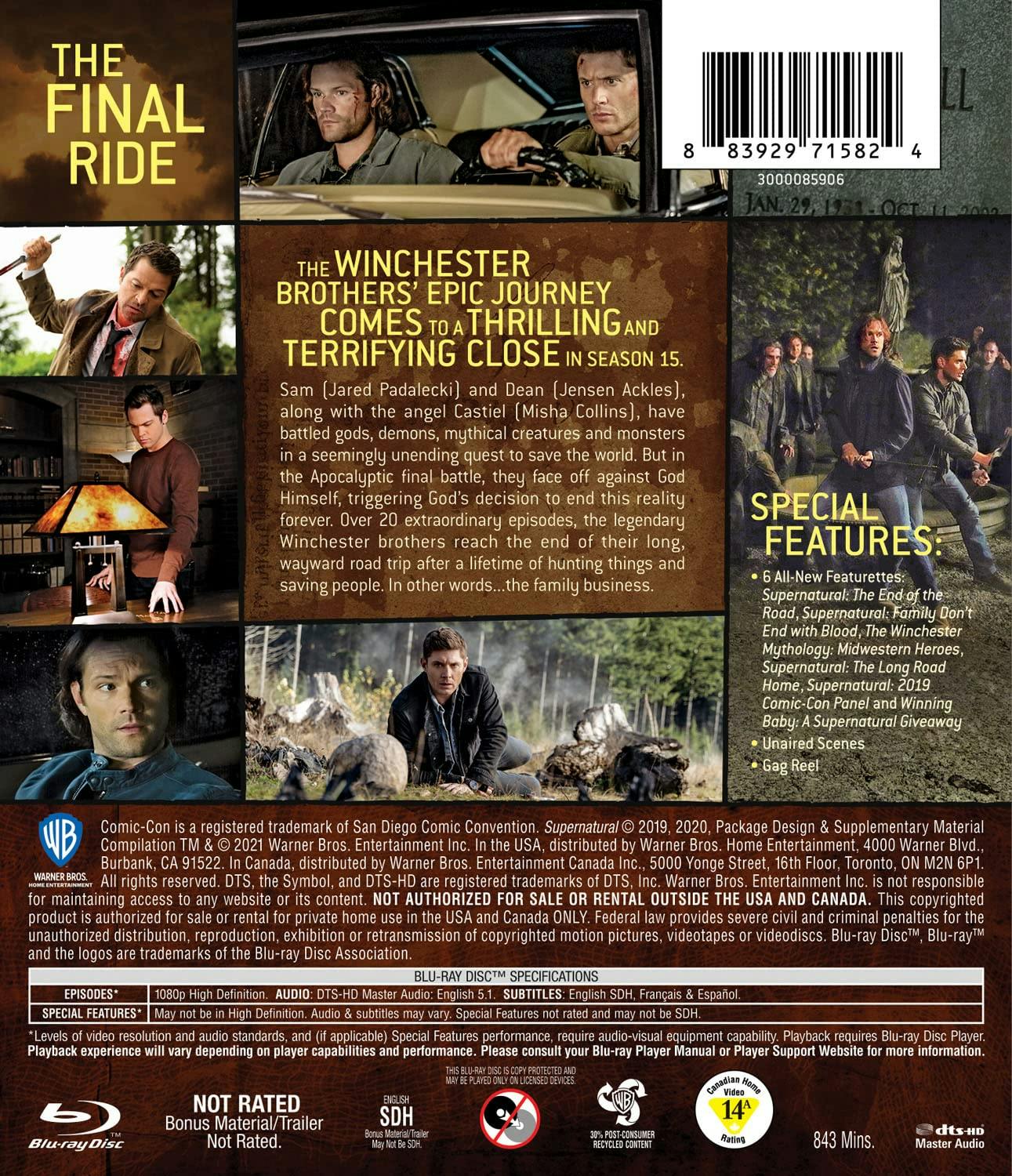 Supernatural: The Complete Fifteenth Season (Box Set) [Blu-ray] - Image 3