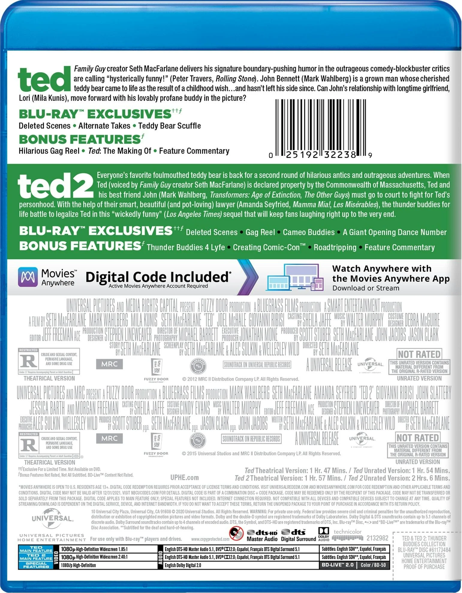 Ted/Ted 2 (Blu-ray + Digital HD) [Blu-ray] - Image 2