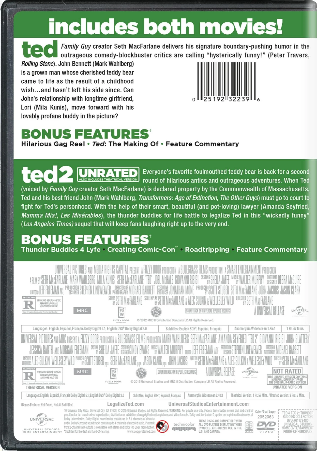 Ted/Ted 2 (DVD Double Feature) [DVD] - Image 2