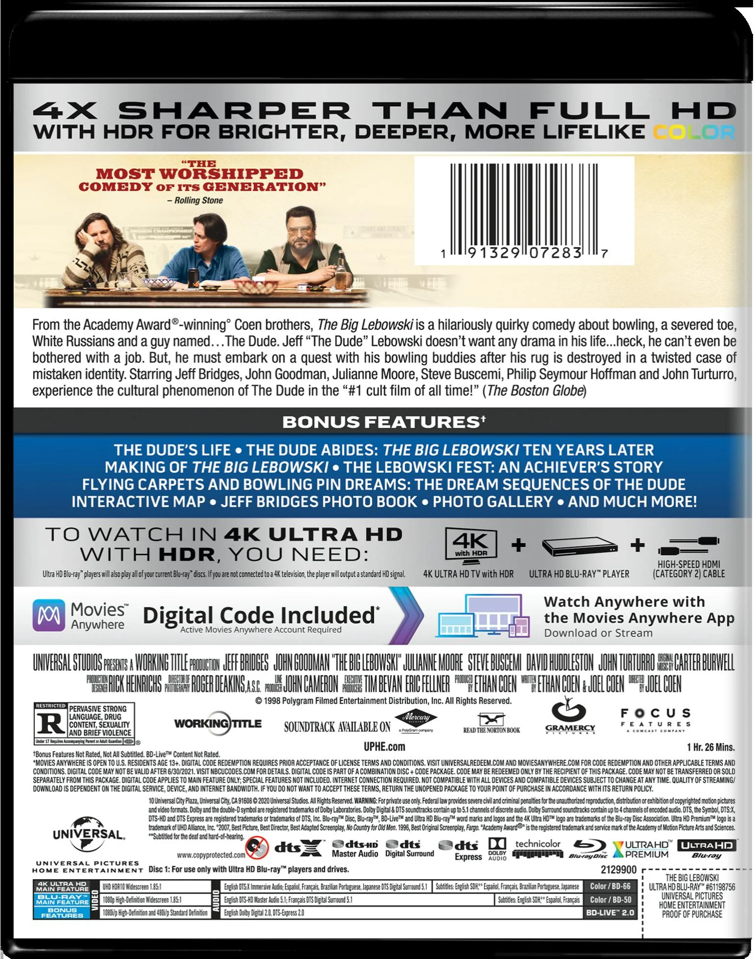 The Big Lebowski (20th Anniversary 4K Ultra HD + Digital) [UHD] - Image 2