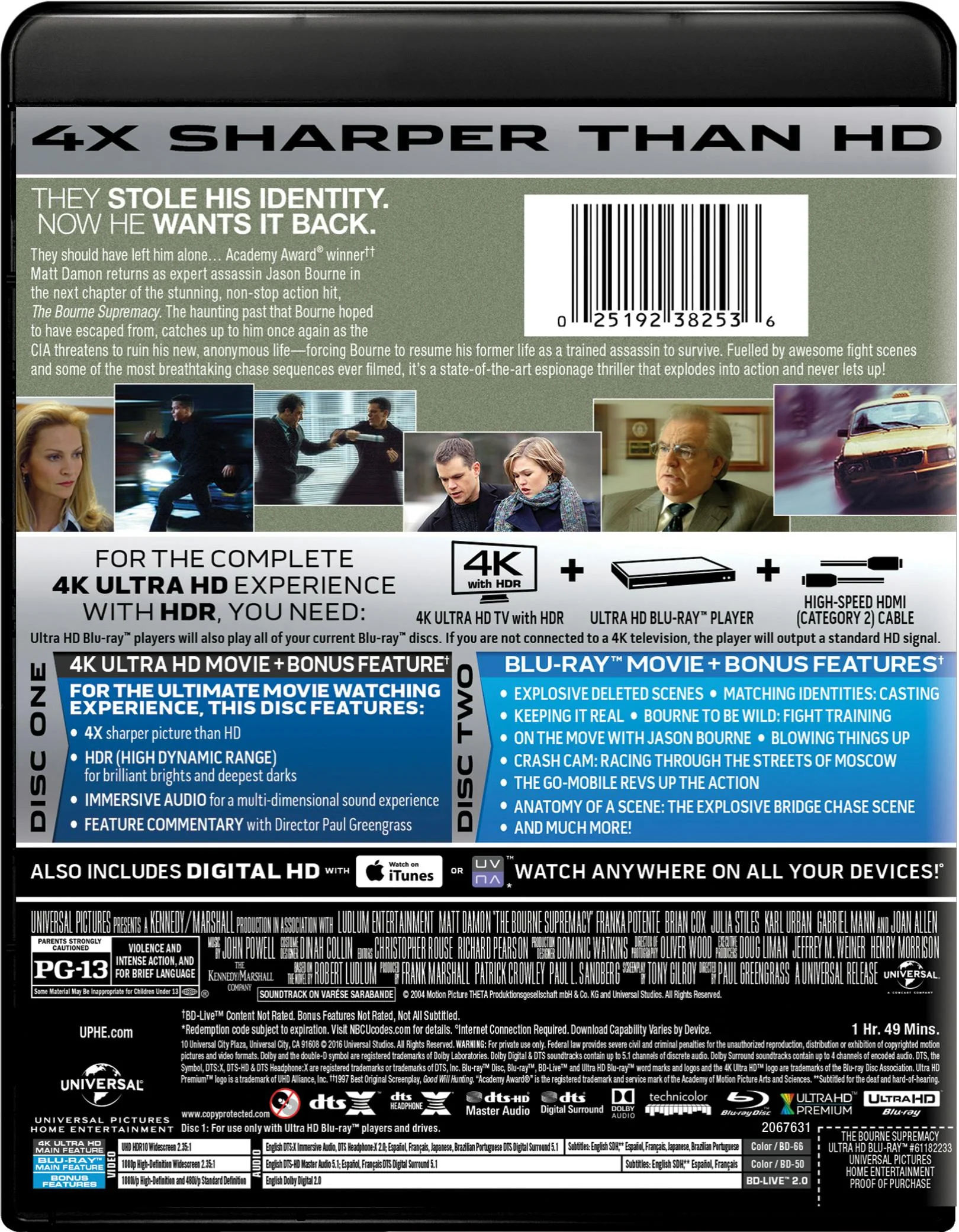The Bourne Supremacy (4K Ultra HD) [UHD] - Image 2