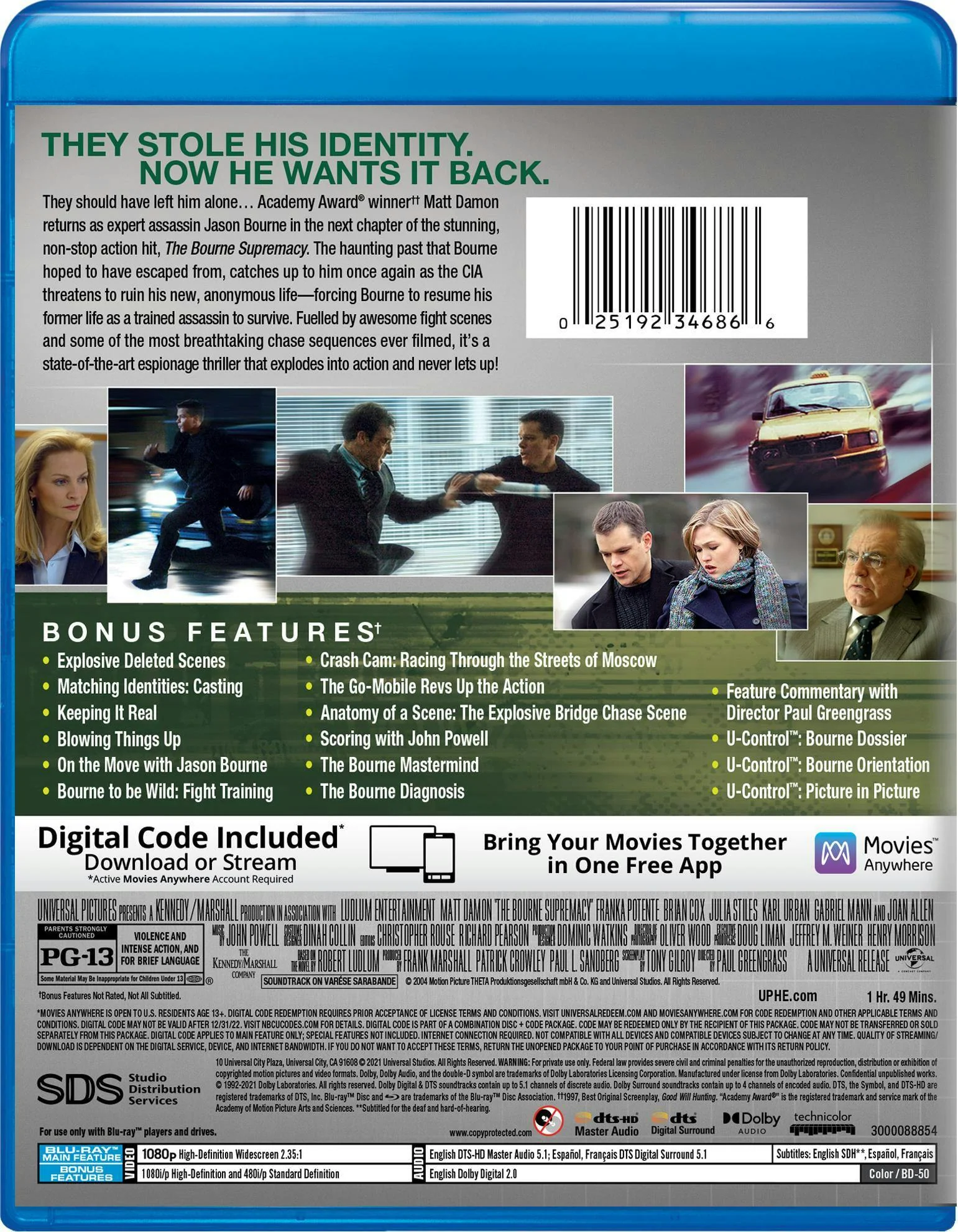 The Bourne Supremacy (Blu-ray New Box Art) [Blu-ray] - Image 2