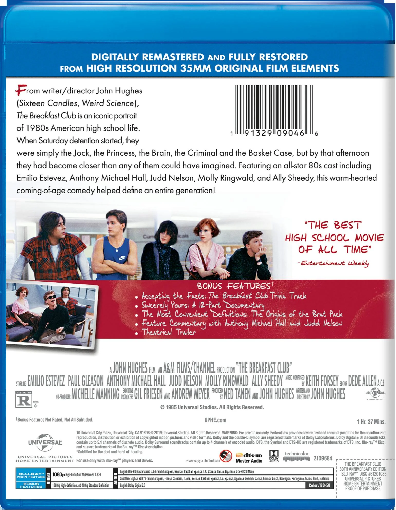 The Breakfast Club (30th Anniversary Edition) [Blu-ray] - Image 2