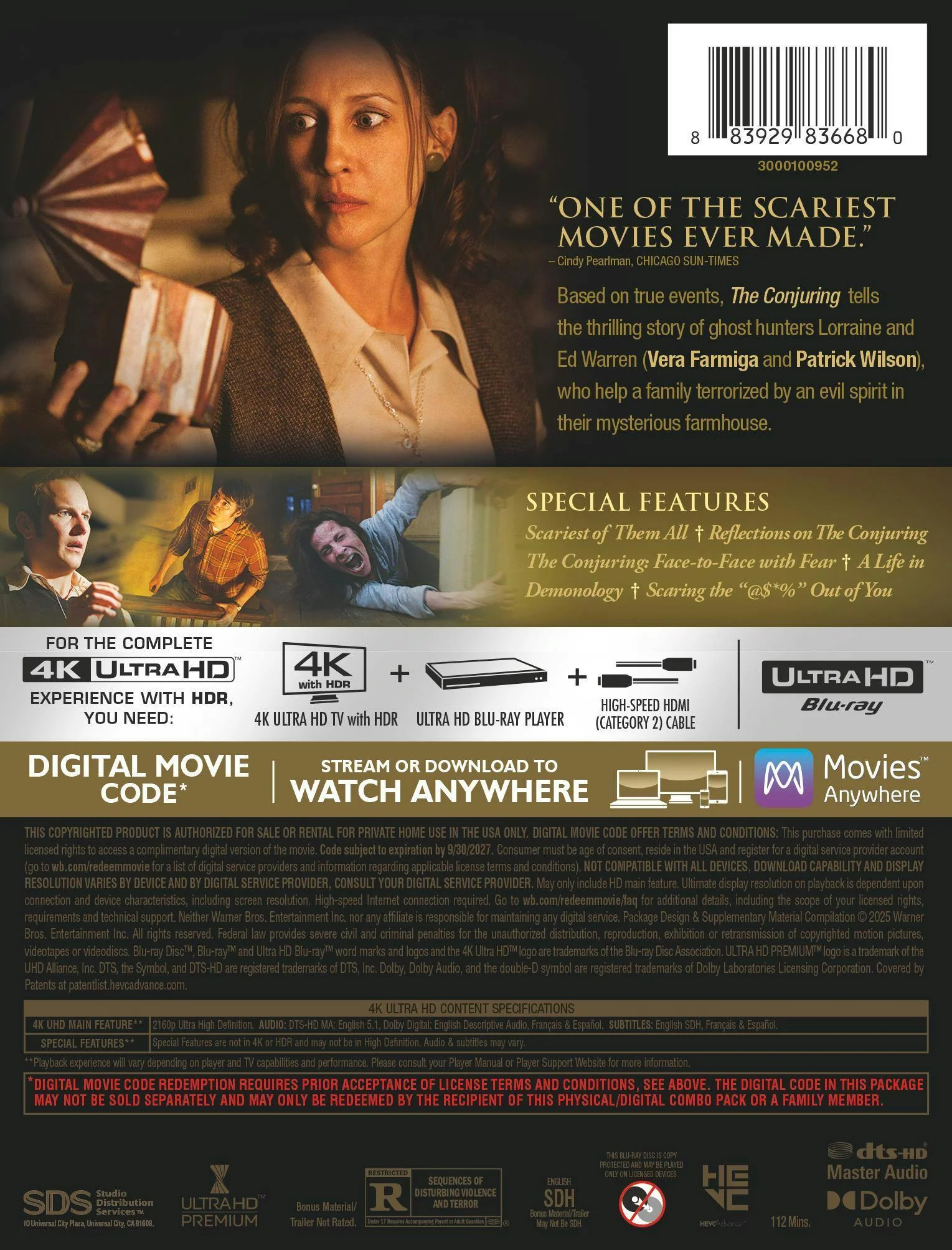 The Conjuring (Limited Edition 4K Ultra HD Steelbook + Digital) [UHD] - Image 3