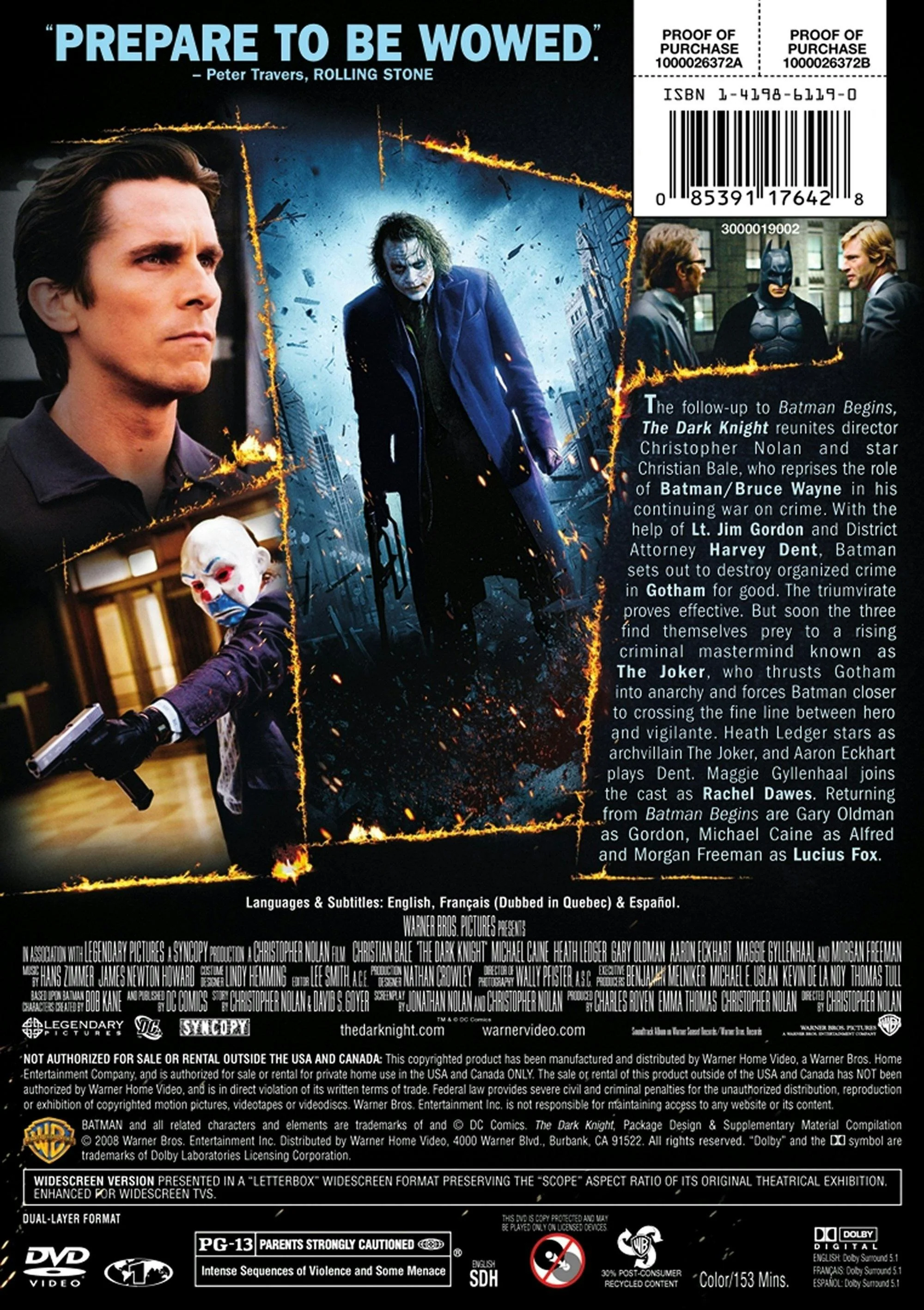 The Dark Knight (Widescreen) [DVD] - Image 2