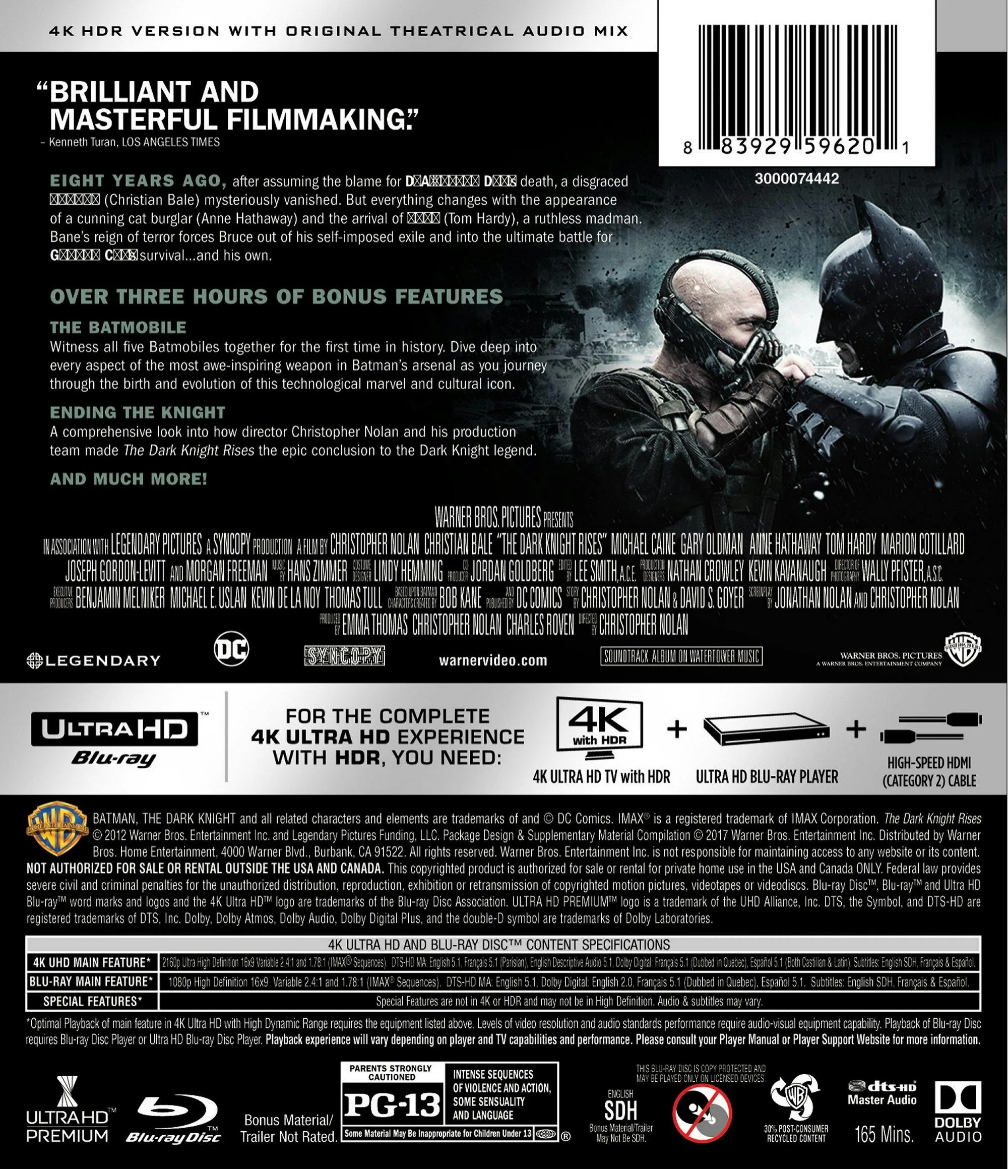 The Dark Knight Rises (4K Ultra HD + Blu-ray) [UHD] - Image 3