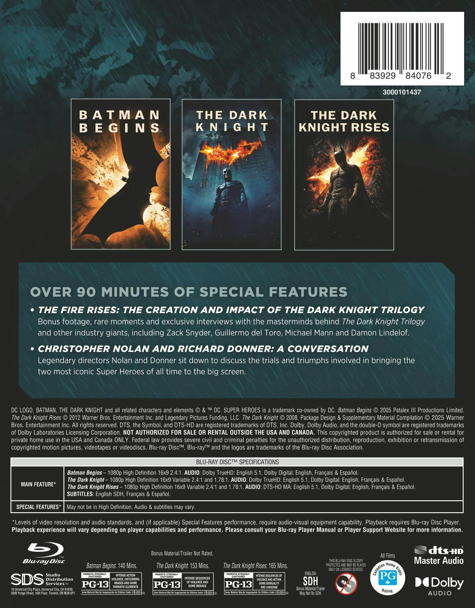 The Dark Knight Trilogy [Blu-ray] - Image 3