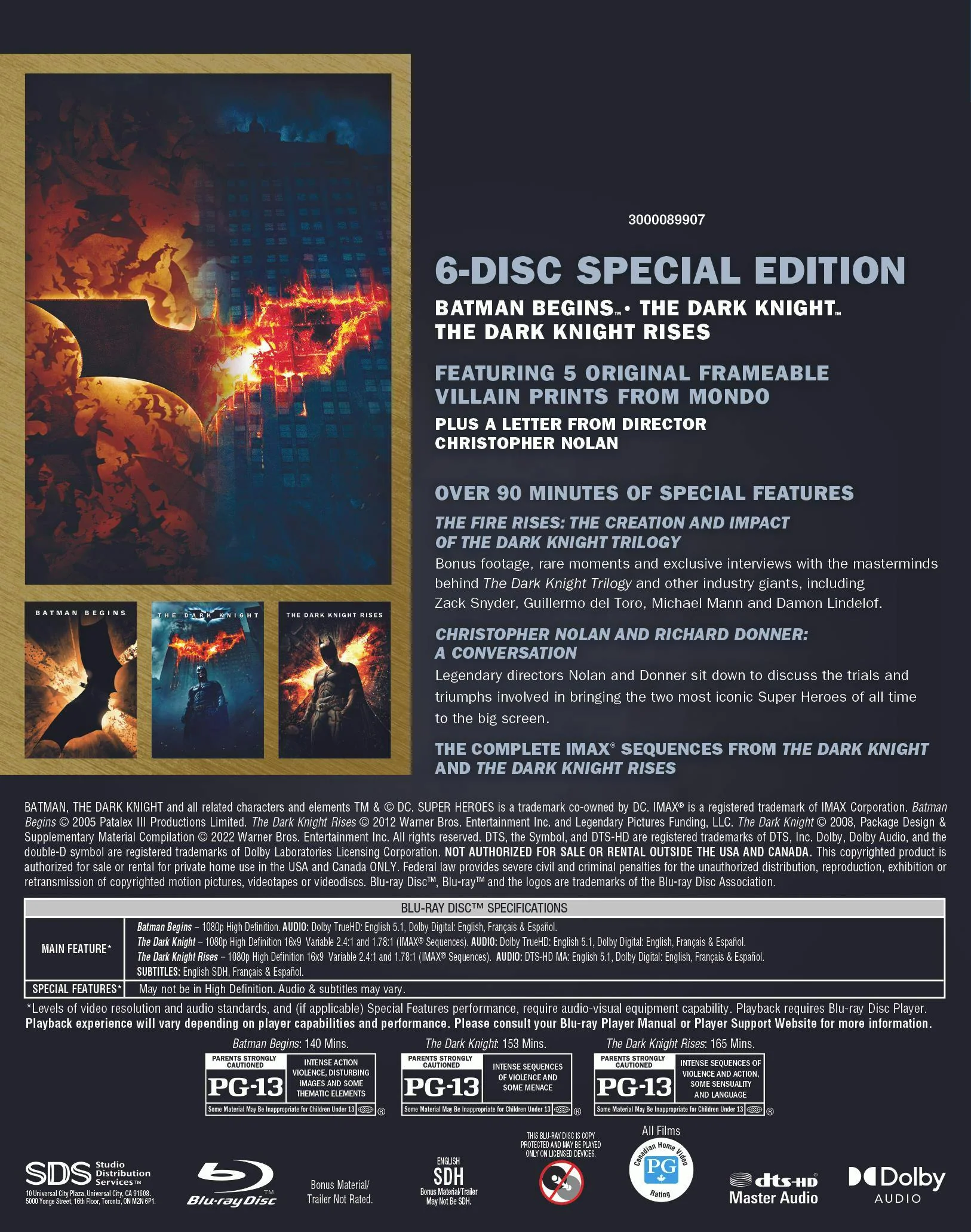 The Dark Knight Trilogy (Special Edition) (Iconic Moments LL/BD) [Blu-ray] - Image 3