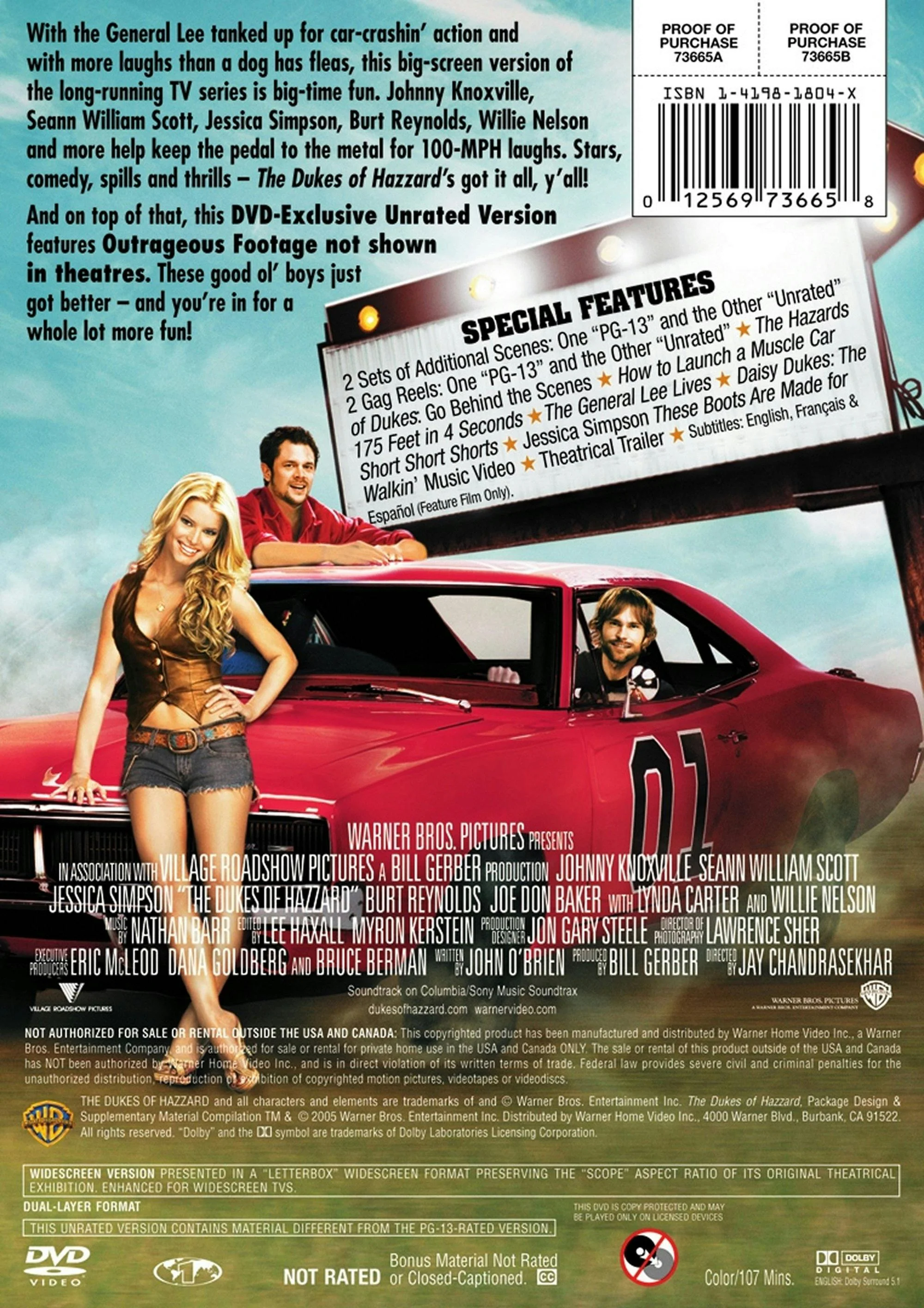 The Dukes of Hazzard (DVD Widescreen Unrated) [DVD] - Image 2