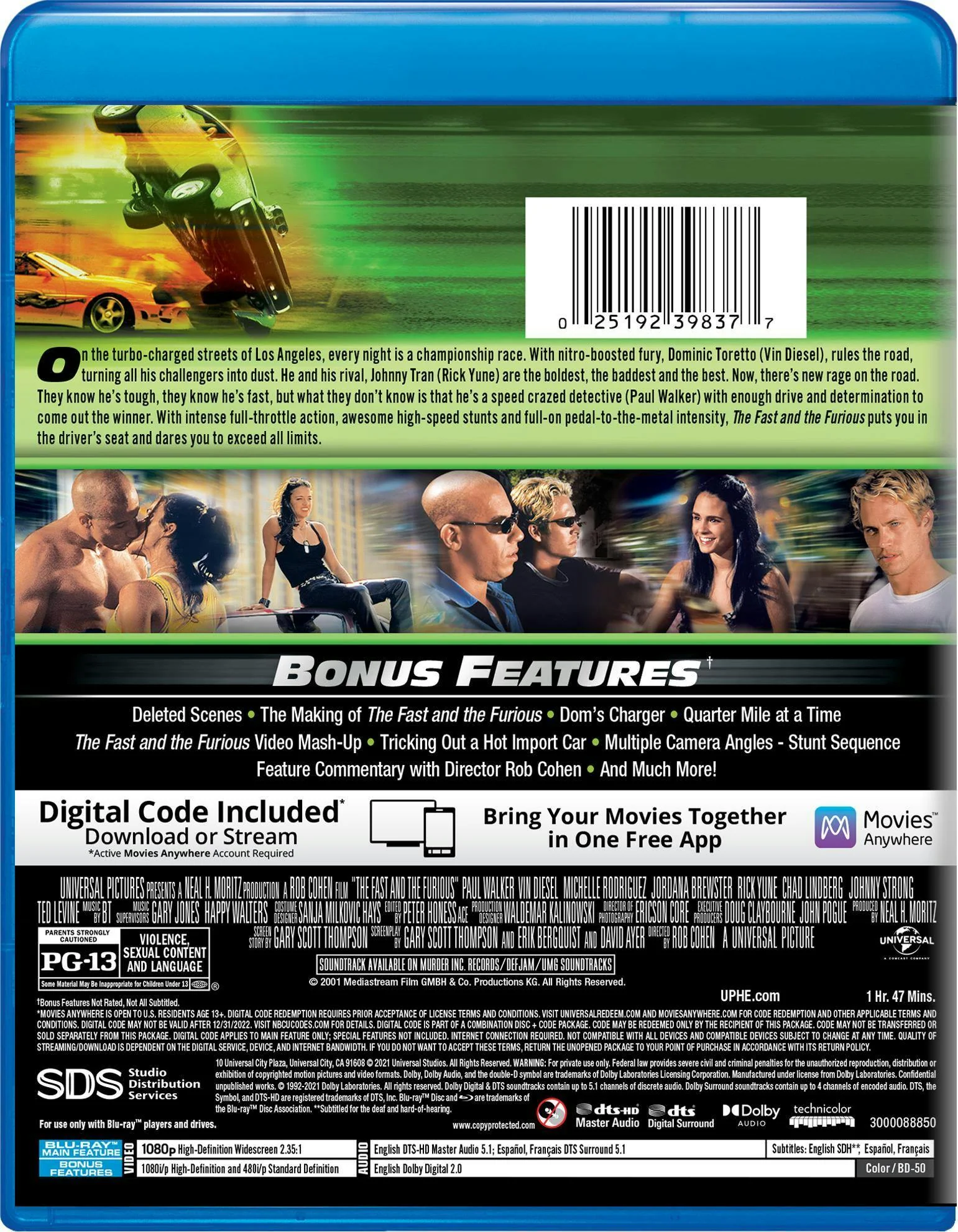 The Fast and the Furious (Digital) [Blu-ray] - Image 2