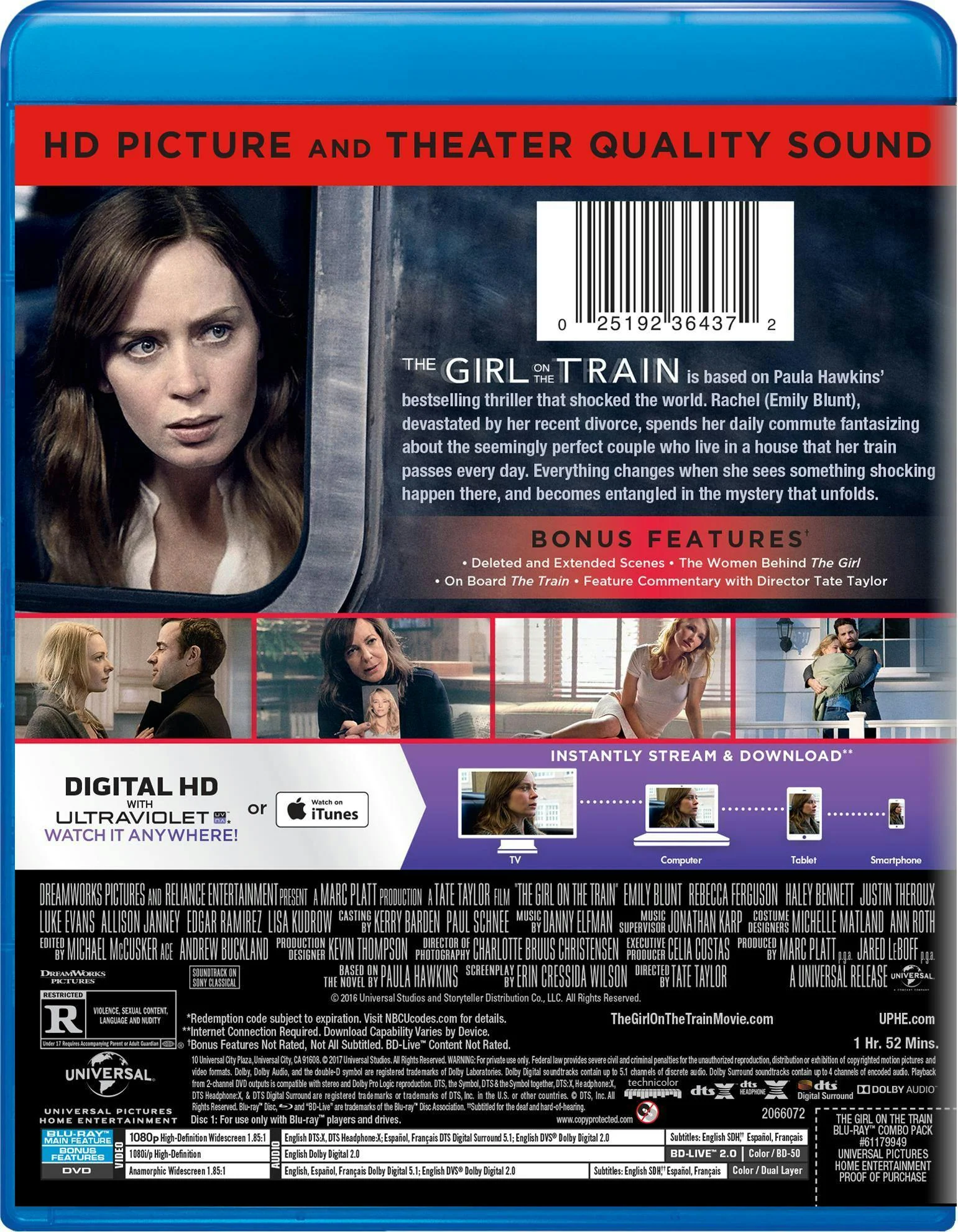 The Girl on the Train (DVD + Digital) [Blu-ray] - Image 2