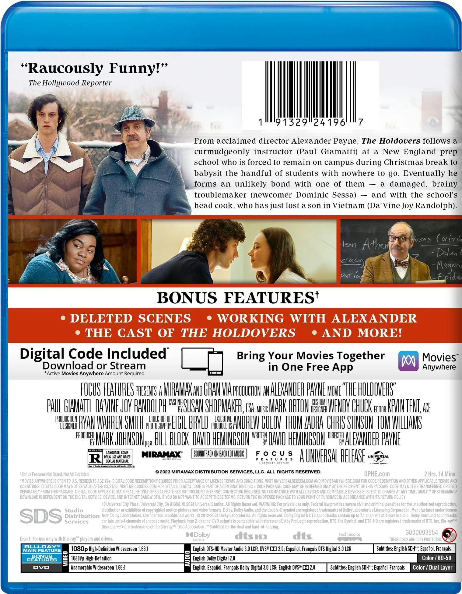 The Holdovers (with DVD) [Blu-ray] - Image 3