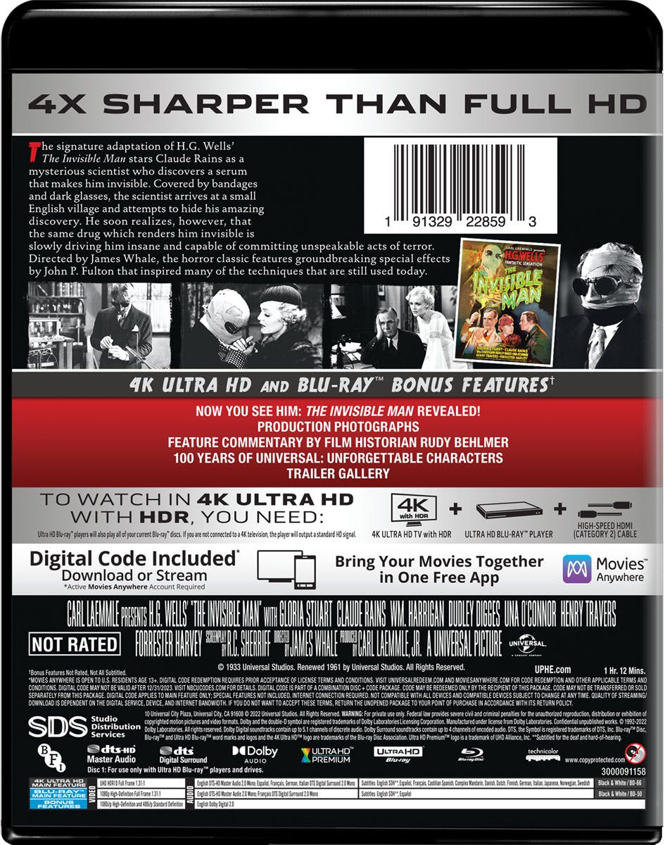 The Invisible Man (4K Ultra HD + Blu-ray) [UHD] - Image 3