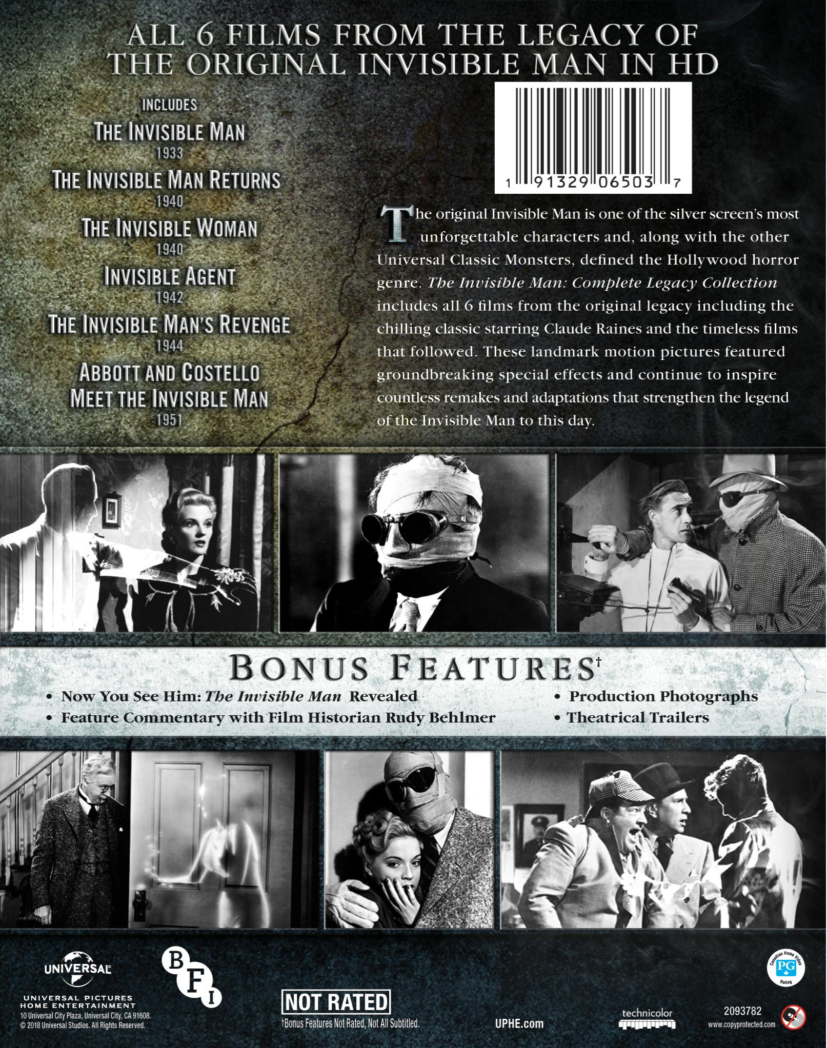 The Invisible Man: Complete Legacy Collection (Box Set) [Blu-ray] - Image 2