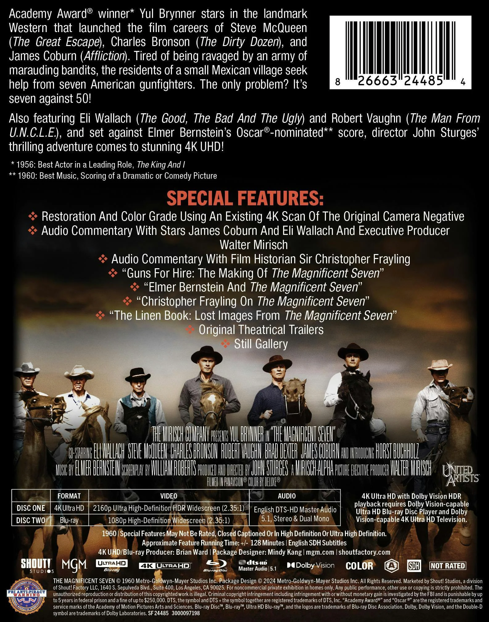 The Magnificent Seven (1960) - Limited Edition Steelbook [UHD] - Image 3