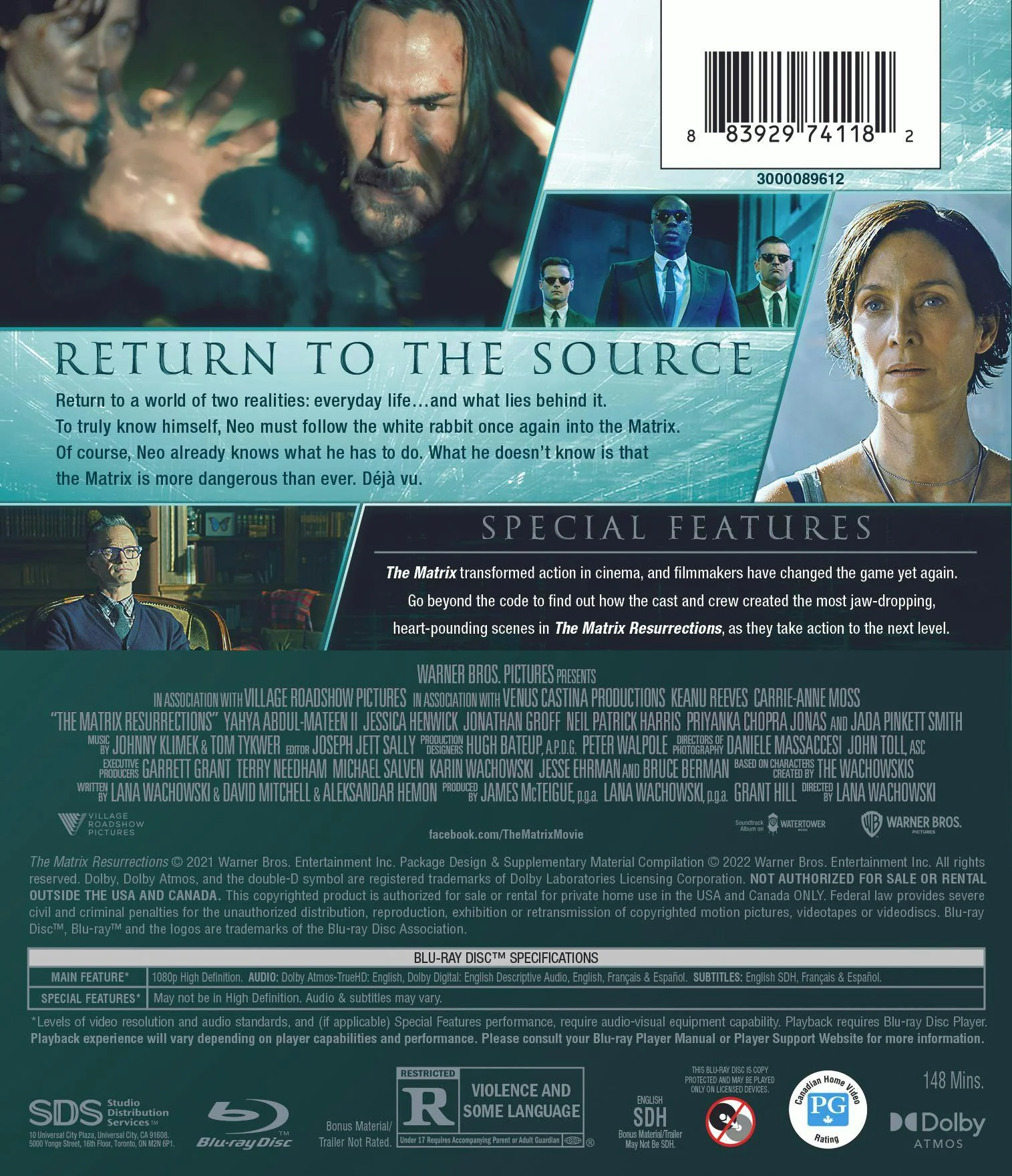 The Matrix Resurrections (Blu-Ray + DVD) (with DVD) [Blu-ray] - Image 3