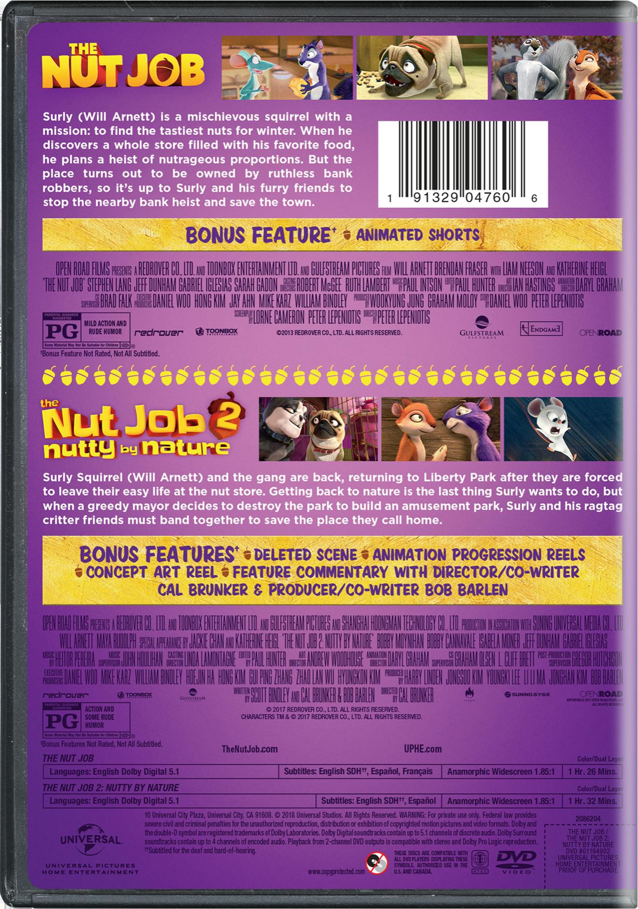 The Nut Job/The Nut Job 2 - Nutty By Nature (DVD Double Feature) [DVD] - Image 2