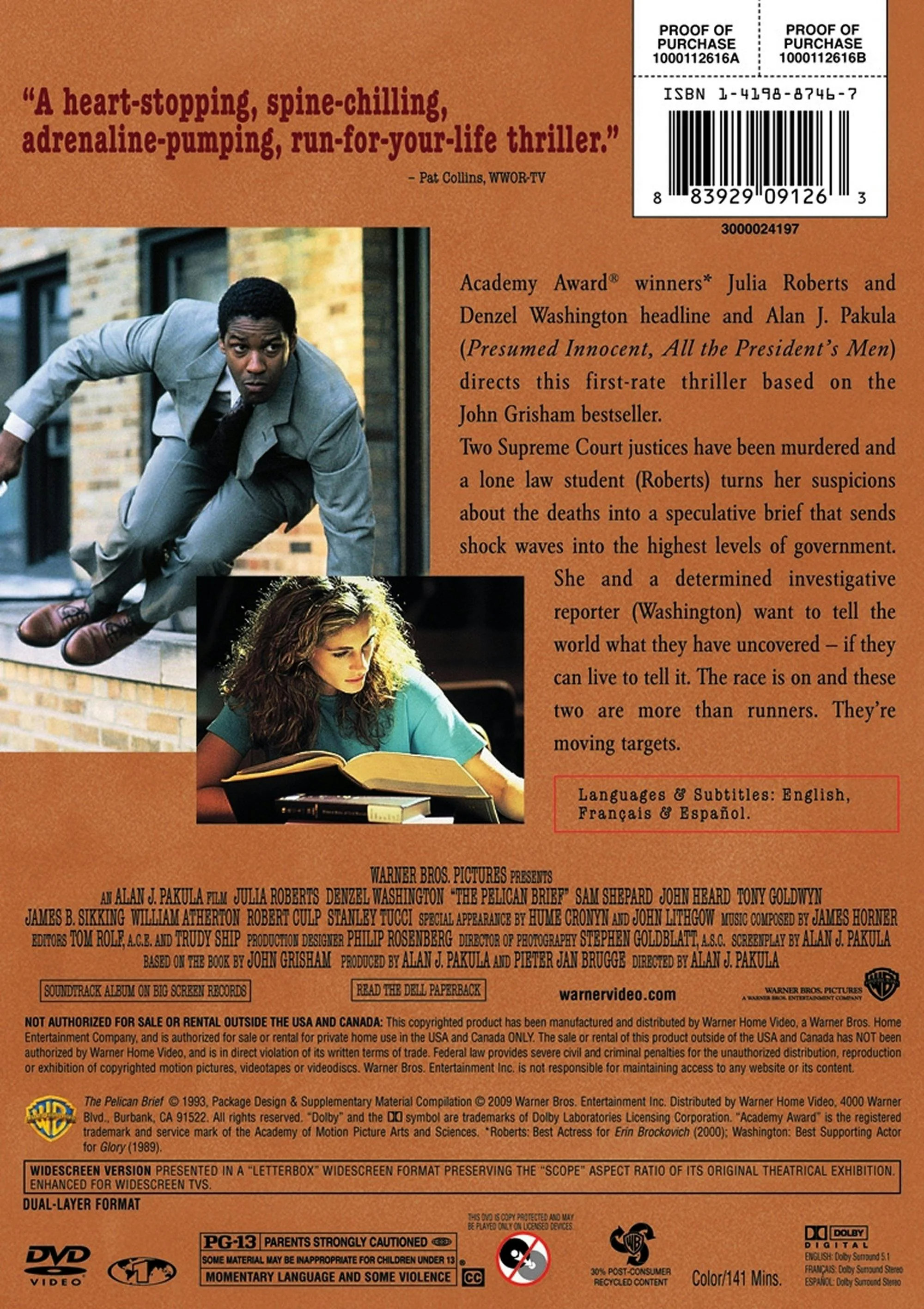 The Pelican Brief (DVD New Packaging) [DVD] - Image 3