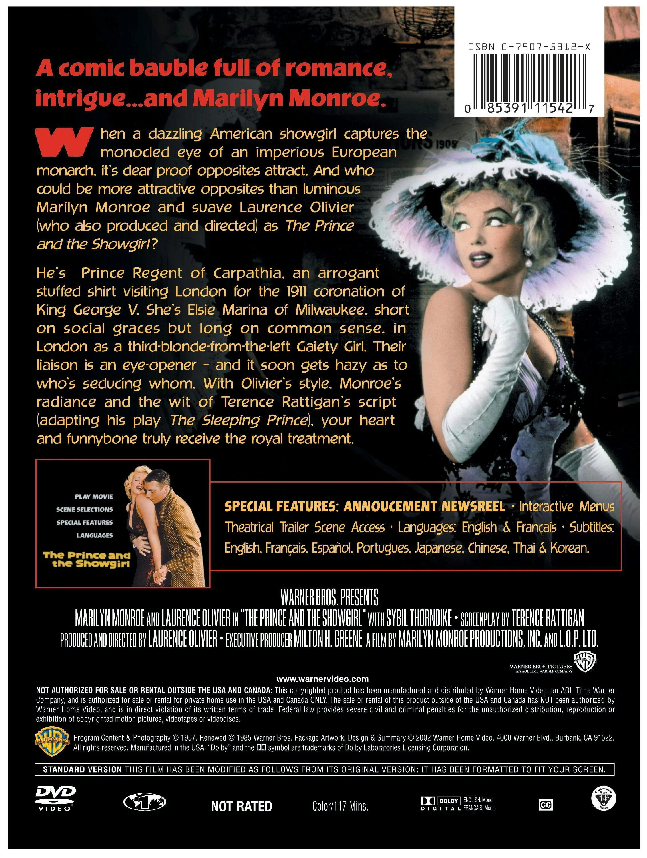 The Prince and the Showgirl (DVD New Box Art) [DVD] - Image 2